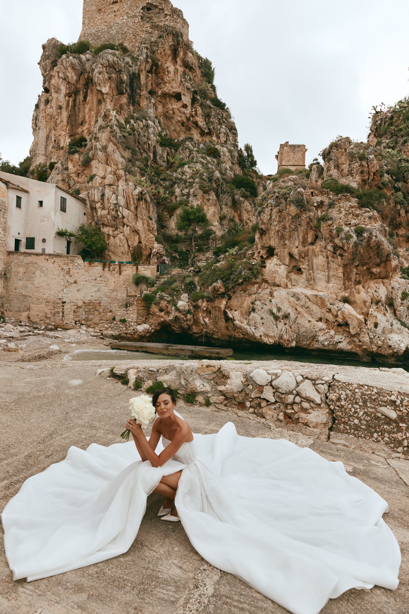 Guipurean Bridal Bespoke Gown + Veil