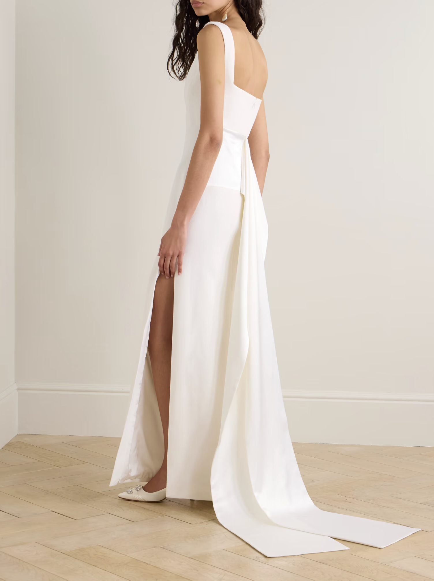 GALVAN Fiorentina Draped Satin Gown