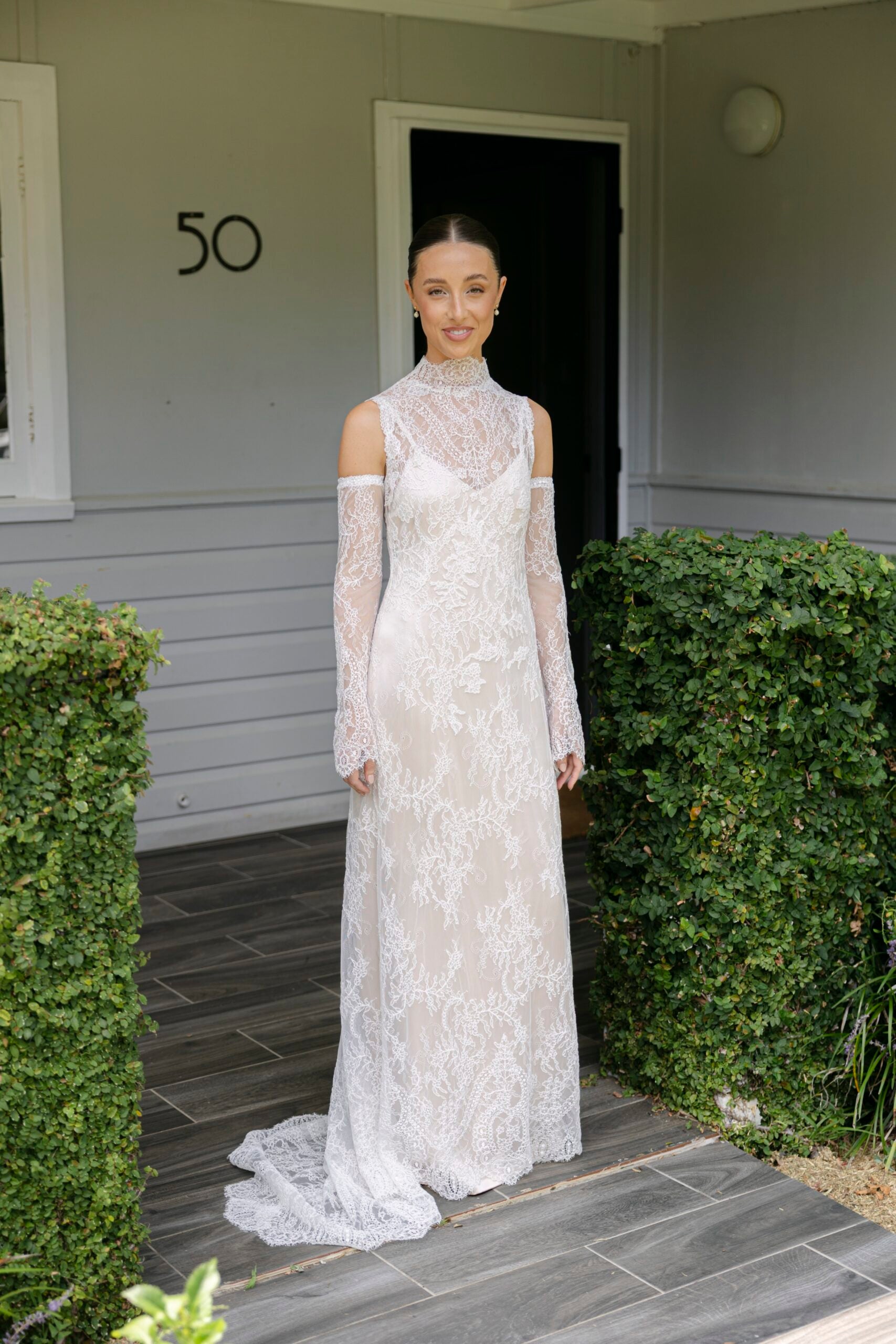 2025 Custom Rhonda Hemmingway Couture Lace Wedding Dress (incl. slip dress, sleeves, veil and shoes)