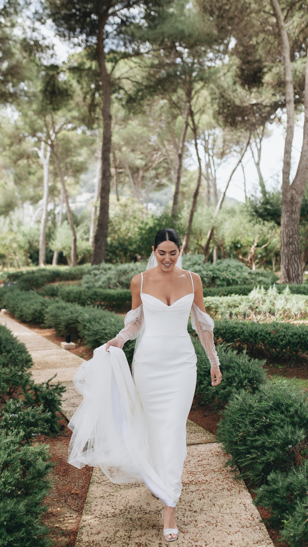 Custom Vera Wang Couture Gown with Removable Sleeves