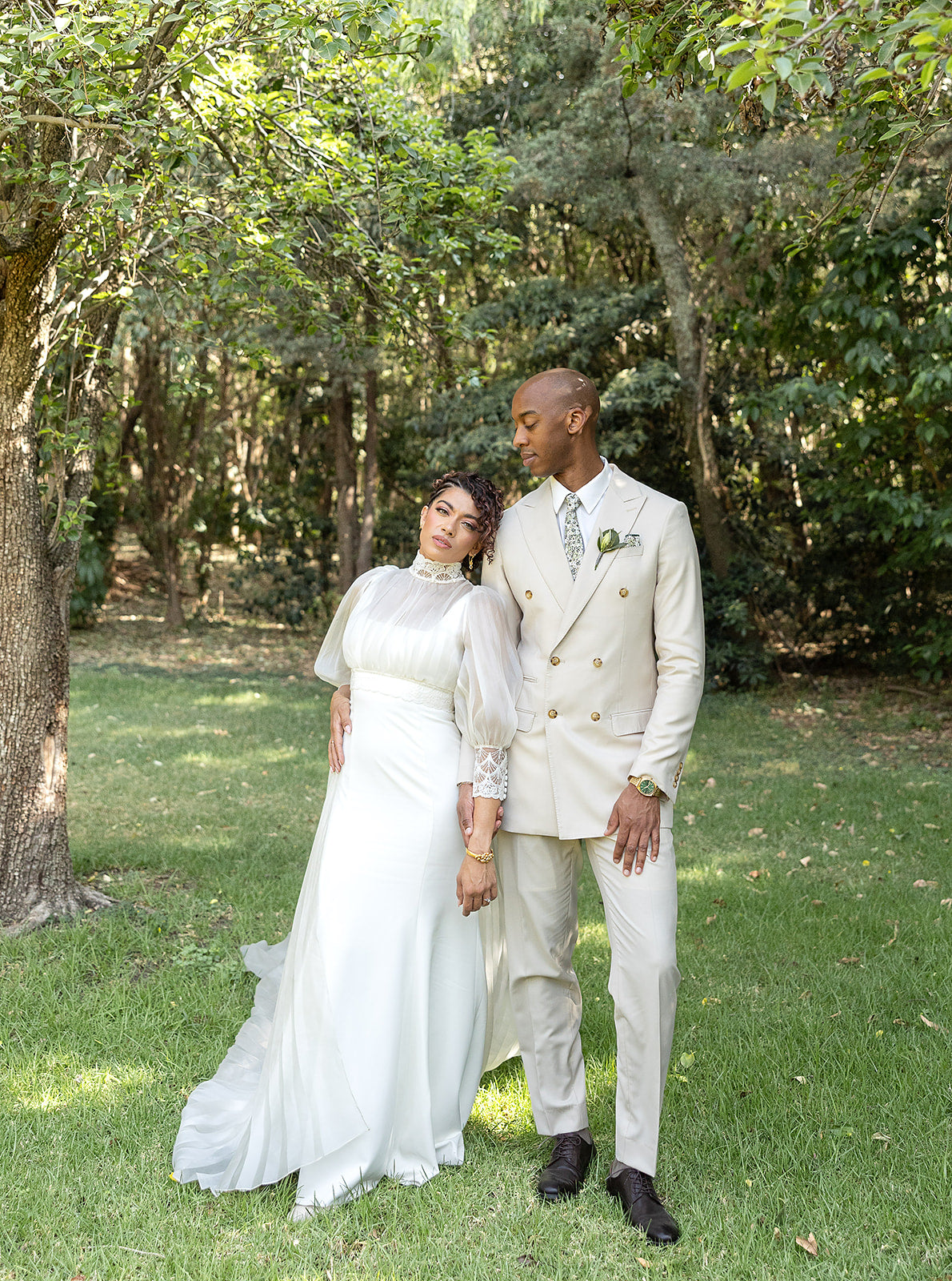 Bespoke Iza Van Two Piece Gown and Pleated Topper