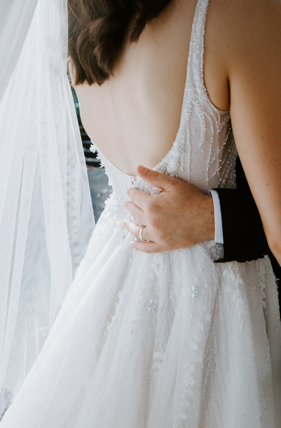 Pallas Couture Custom Gown and Veil