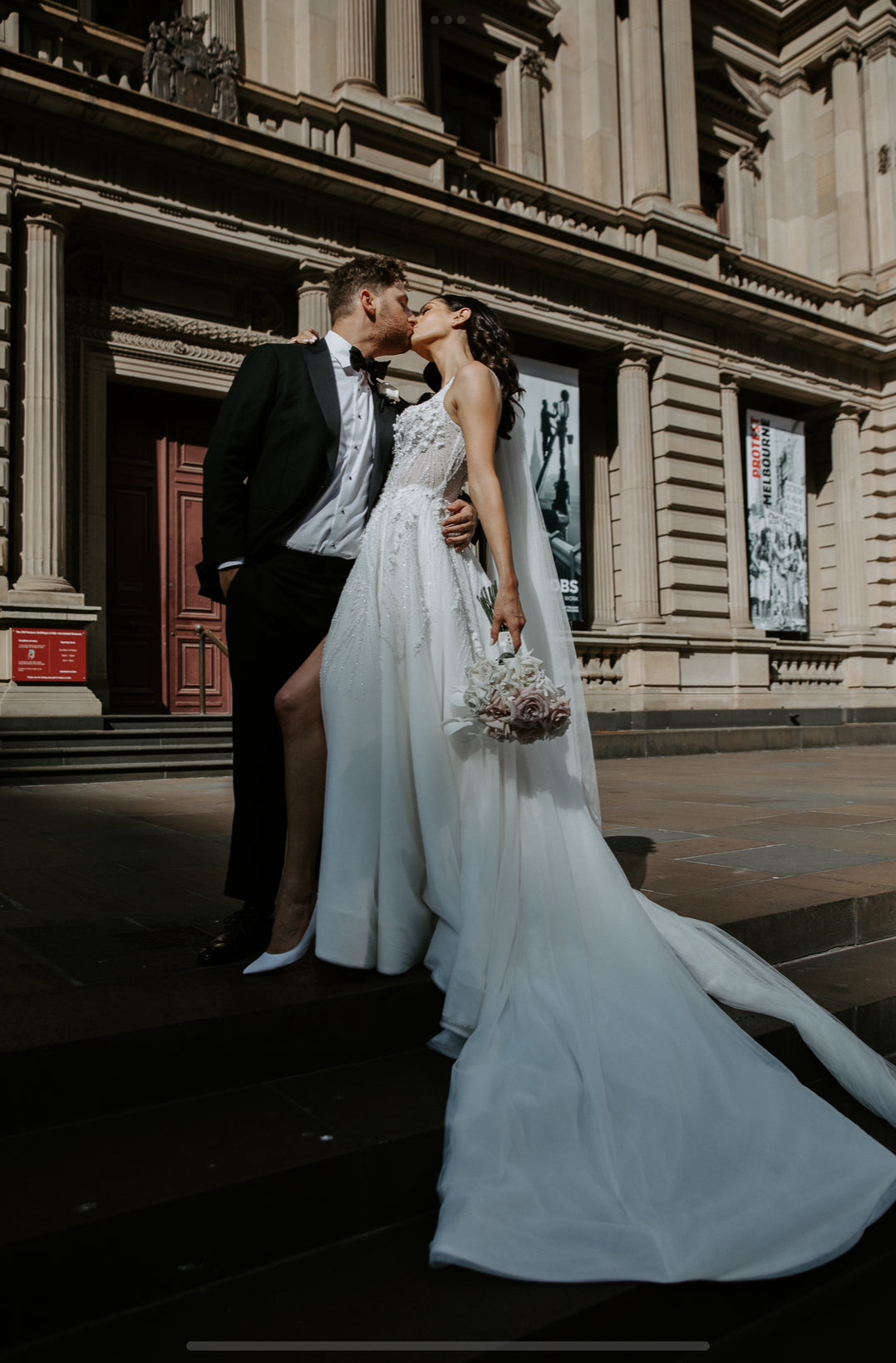 Pallas Couture Custom Gown and Veil