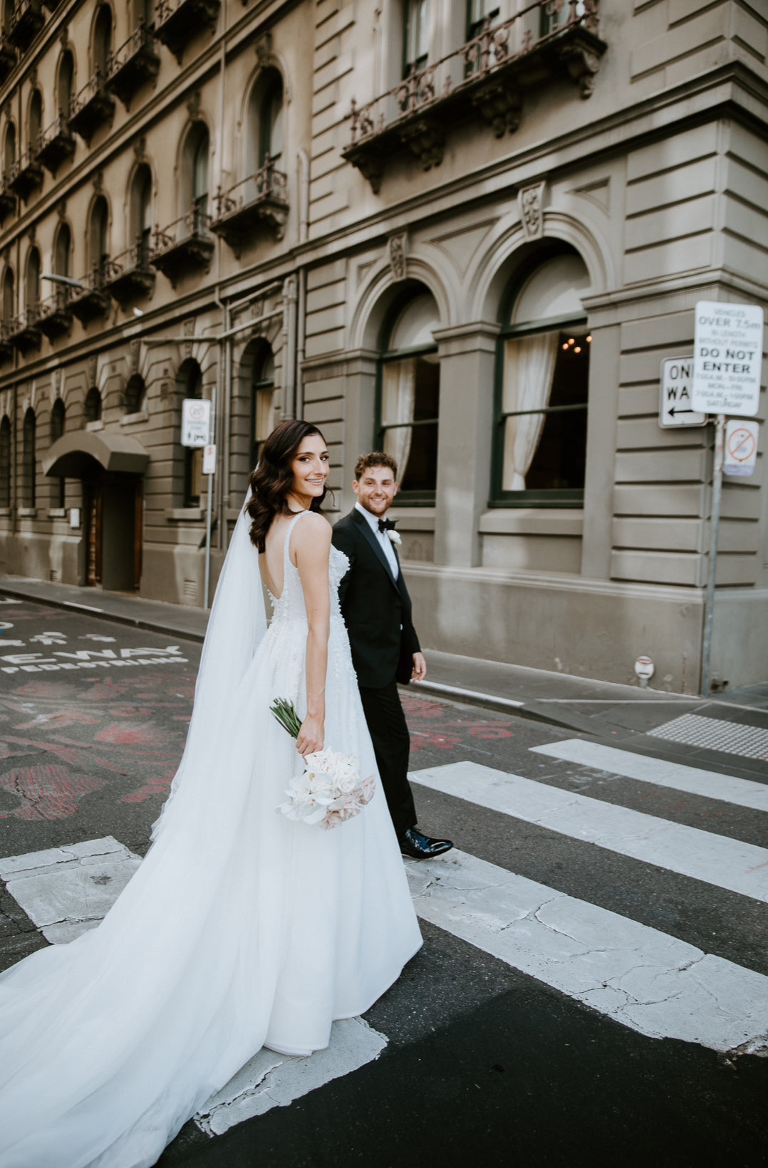 Pallas Couture Custom Gown and Veil
