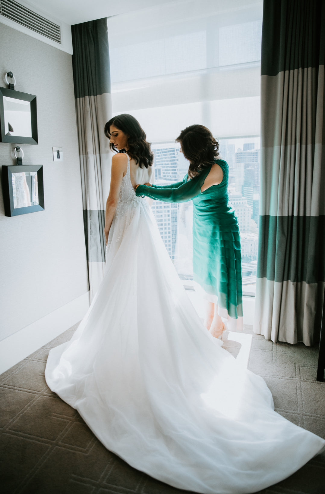 Pallas Couture Custom Gown and Veil