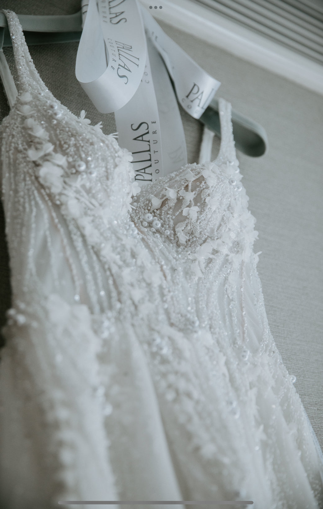Pallas Couture Custom Gown and Veil