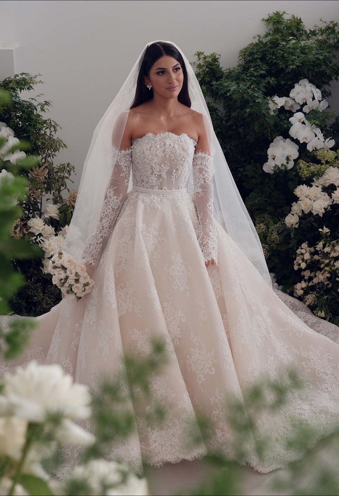 Custom Steven Khalil Lace Gown