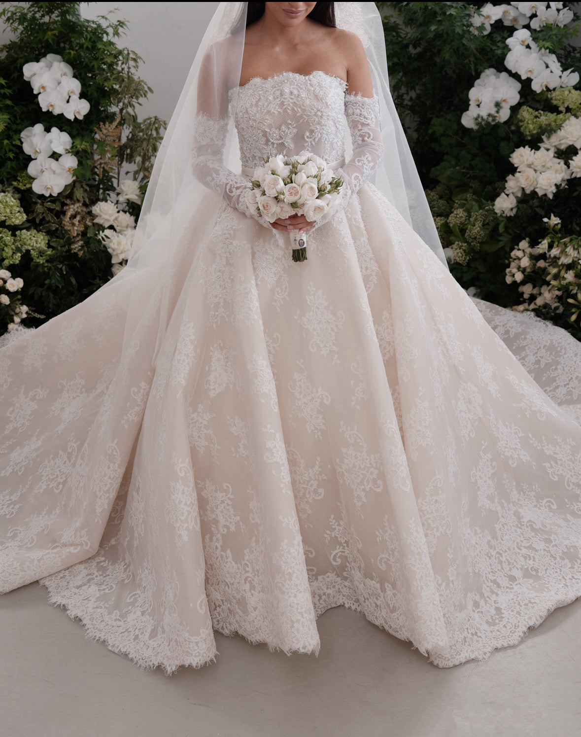 Custom Steven Khalil Lace Gown