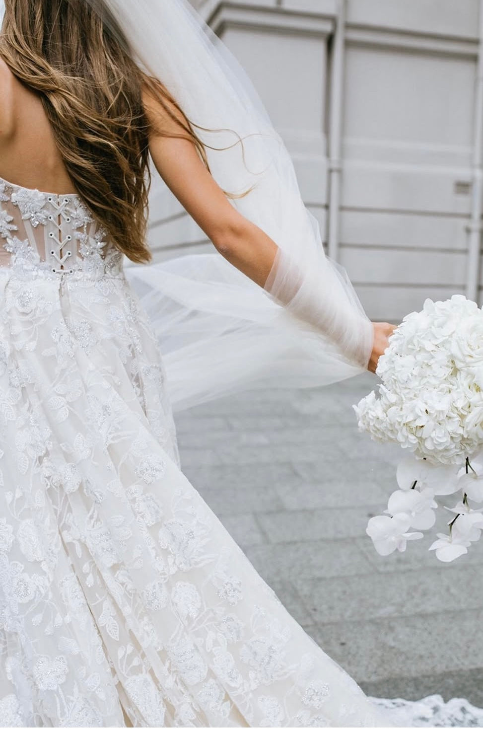 Galia Lahav Georgia + detachable cape