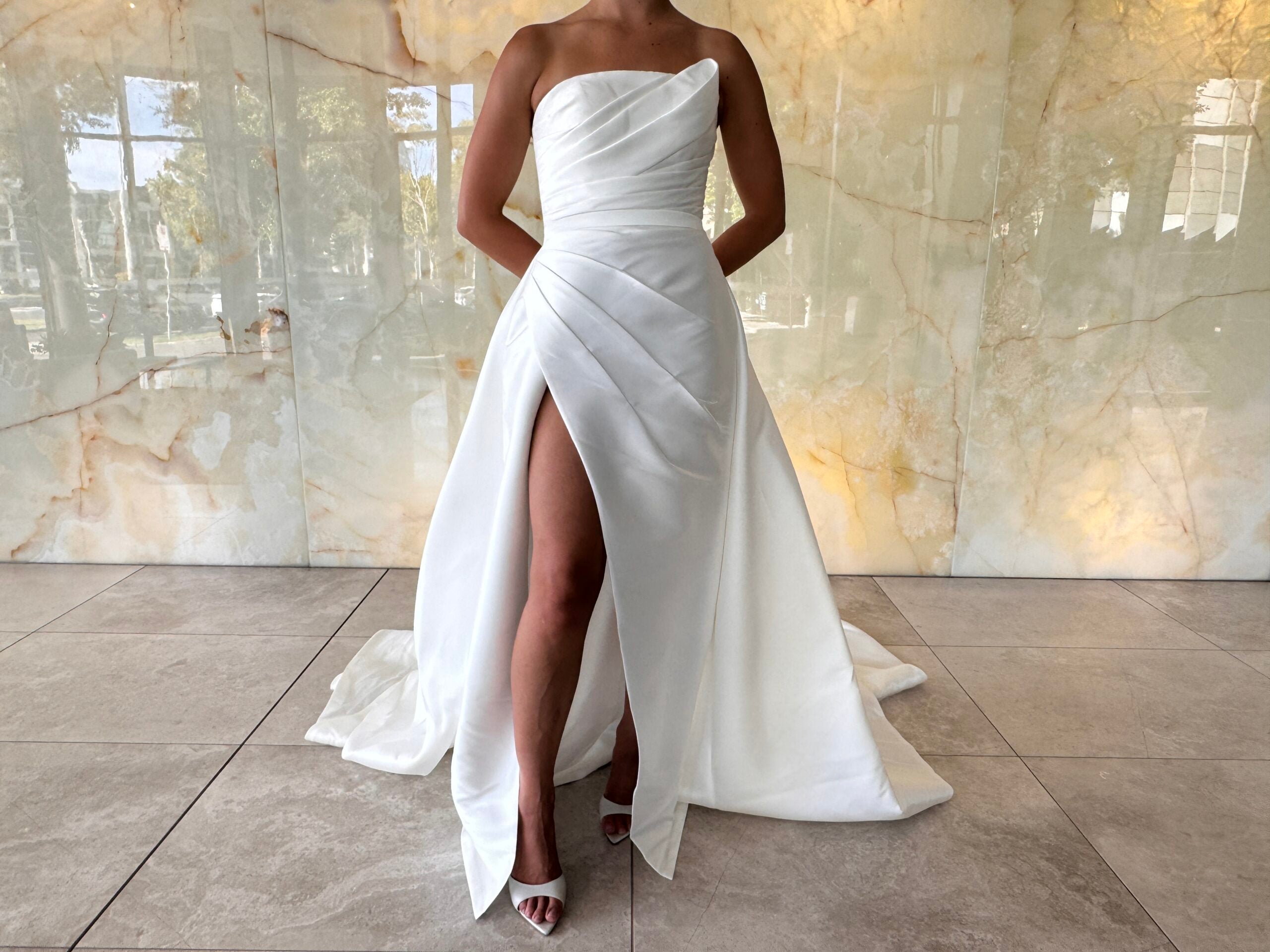 Curator The Label (Custom) Dress + Overskirt (Unworn, Unaltered)
