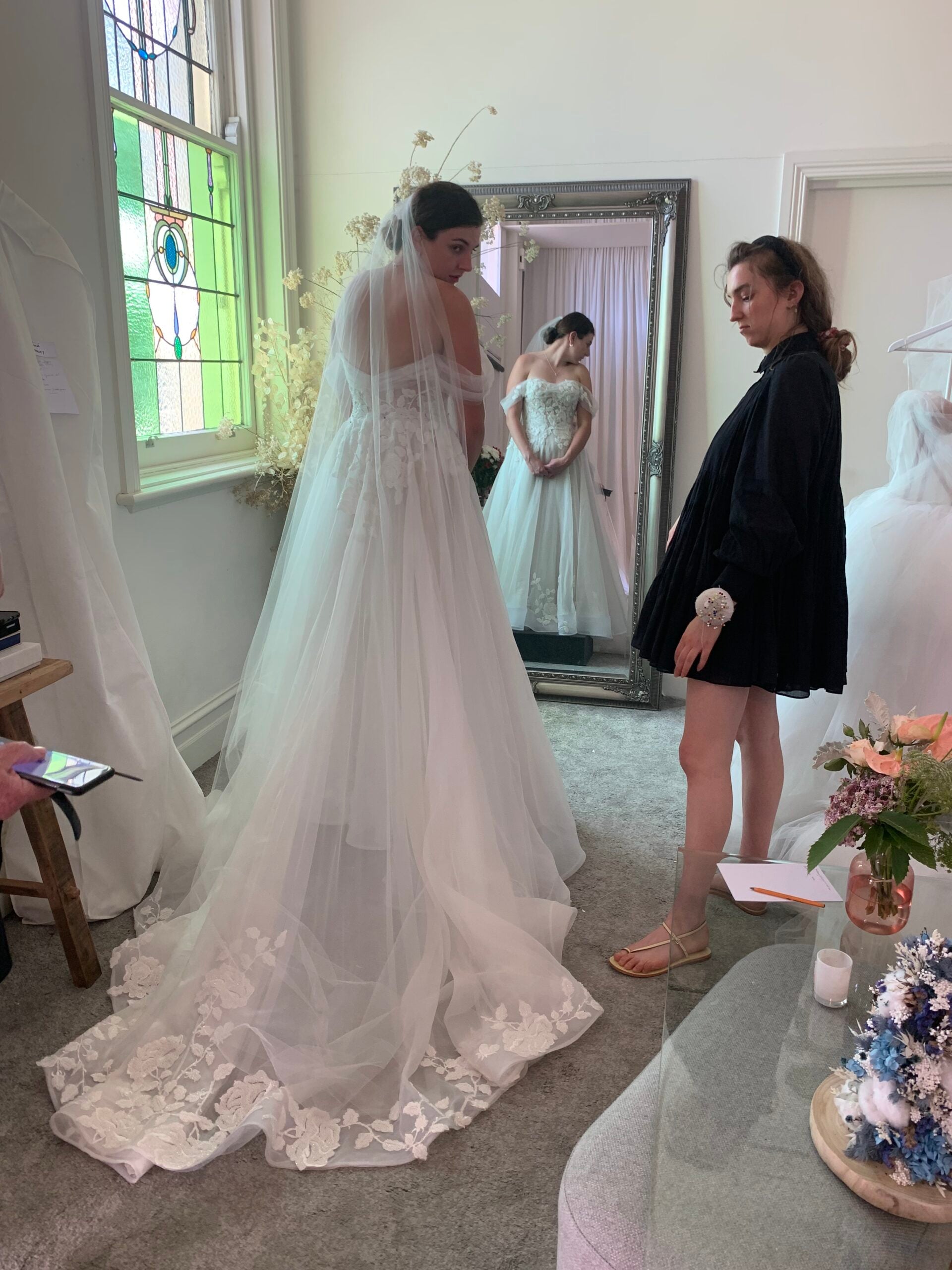 Holly butler custom Couture gown &Veil
