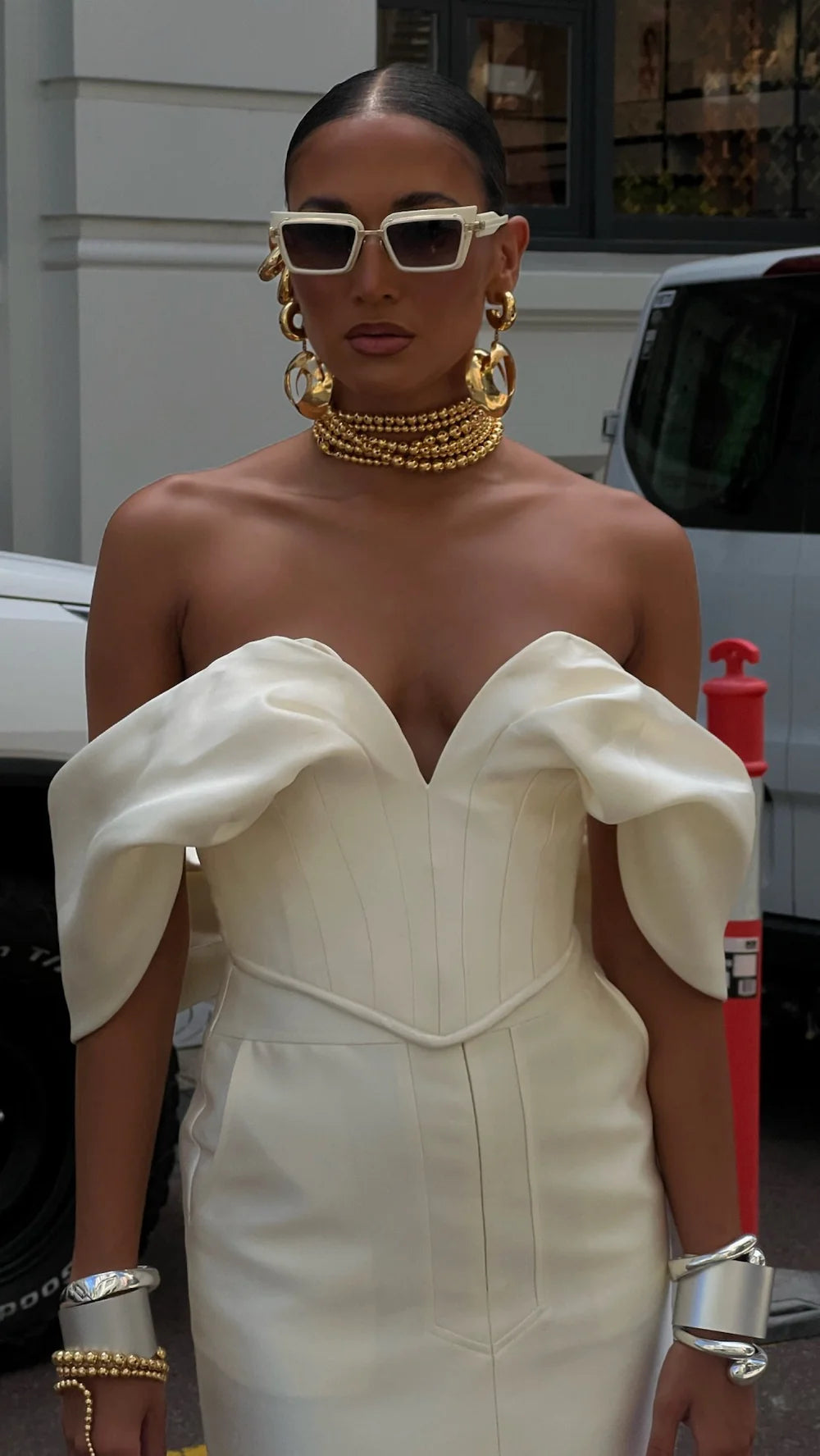 Khirzad Femme Nina Corset & Metisa Skirt Ivory White