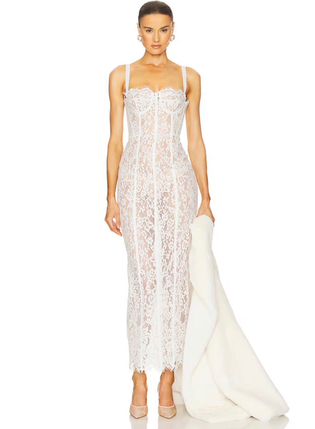 Helsa The Lace Column Dress