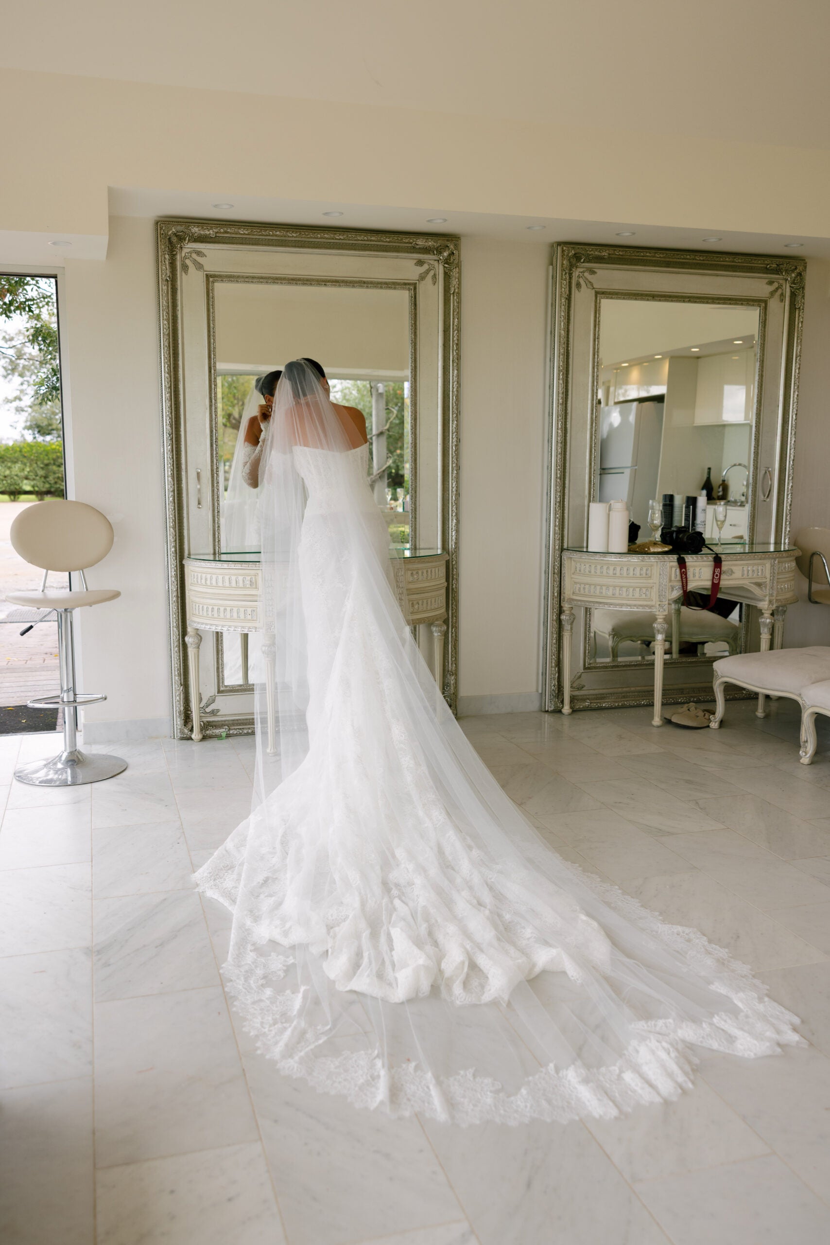 Maelle Bride - Custom Made Lace Paloma Gown with lace sleeves