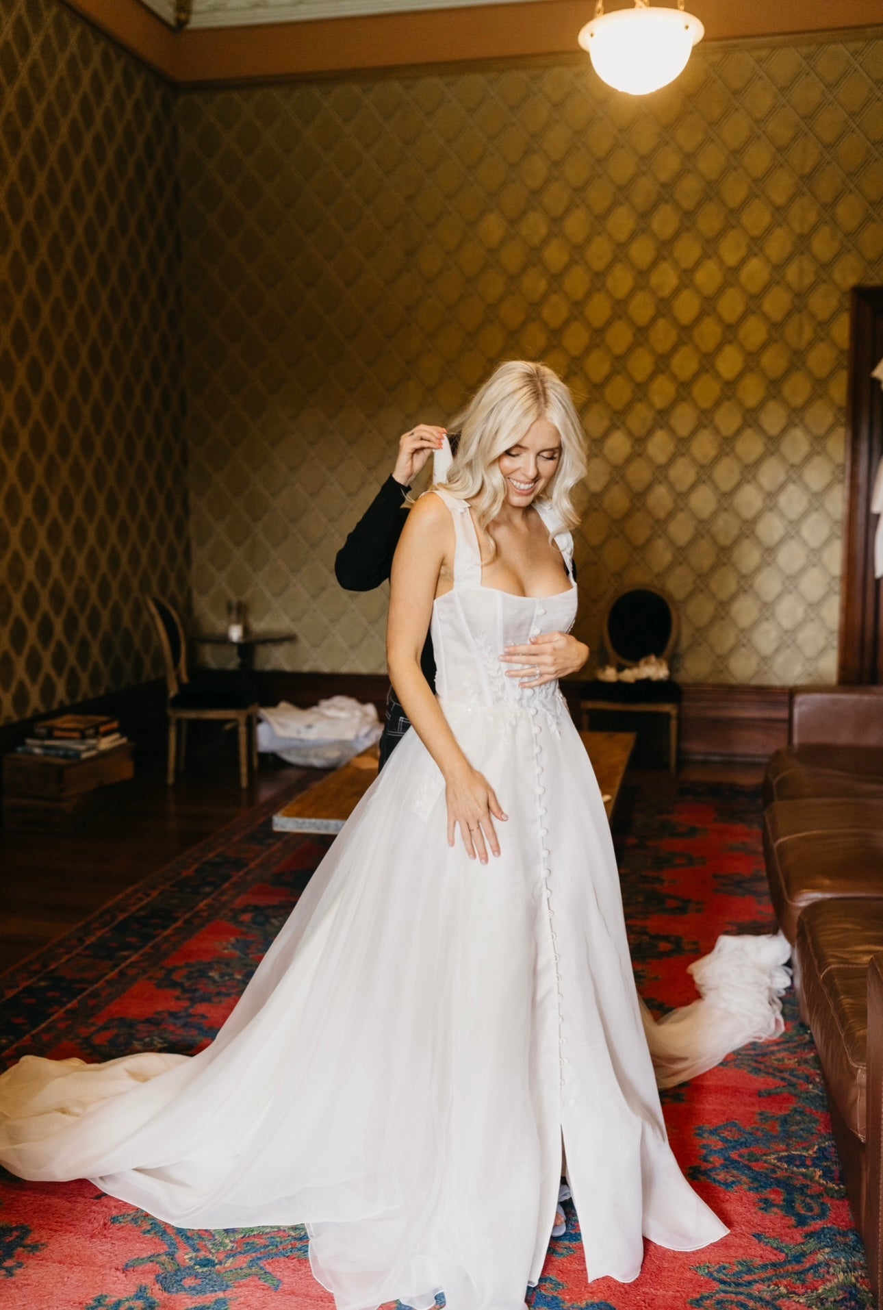 Custom J. Andreatta ‘Sierra’ silk gown