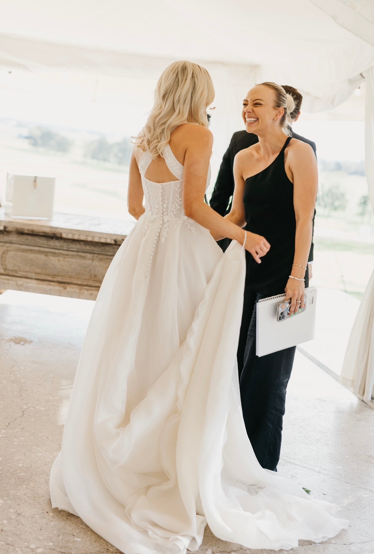 Custom J. Andreatta ‘Sierra’ silk gown