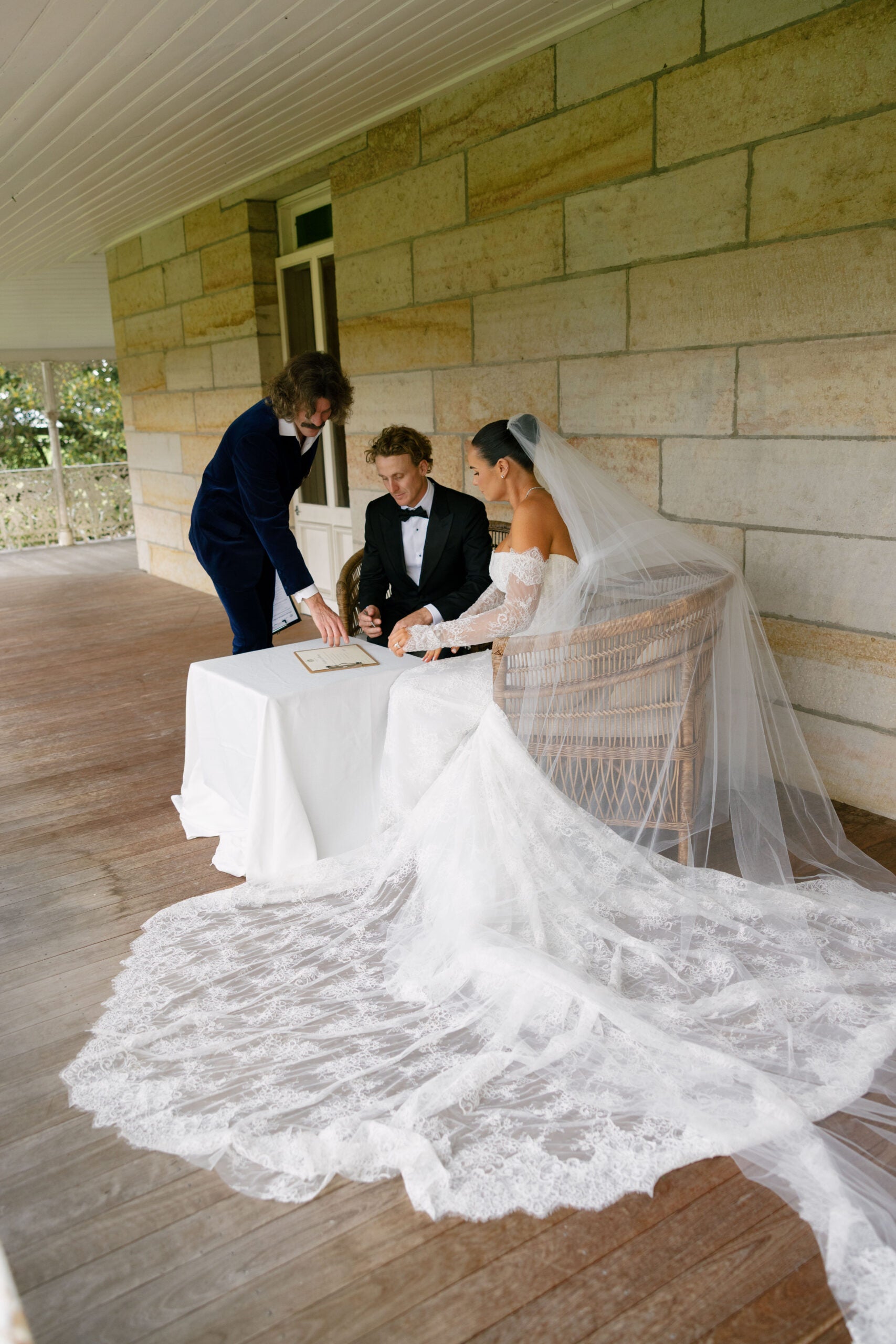Maelle Bride - Custom Made Lace Paloma Gown with lace sleeves
