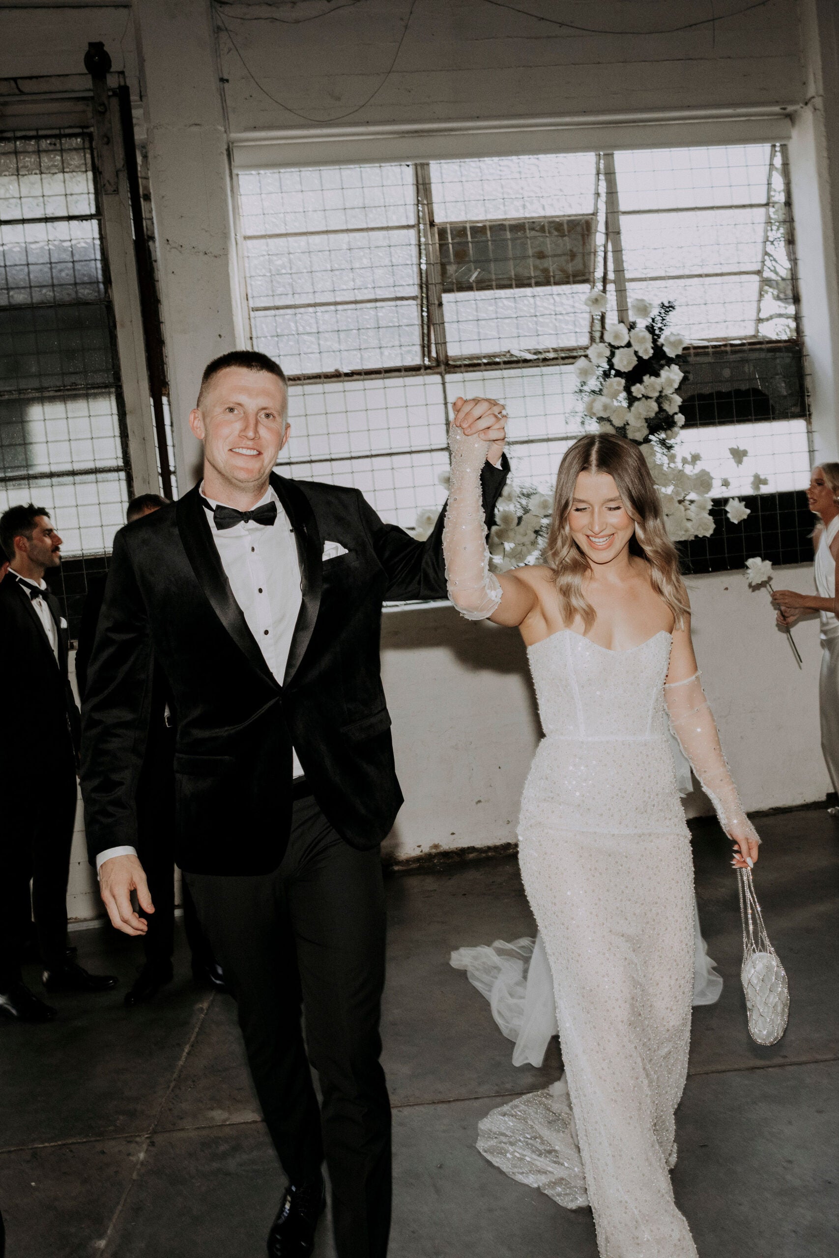 Custom Stella Gown with versatile sleeves