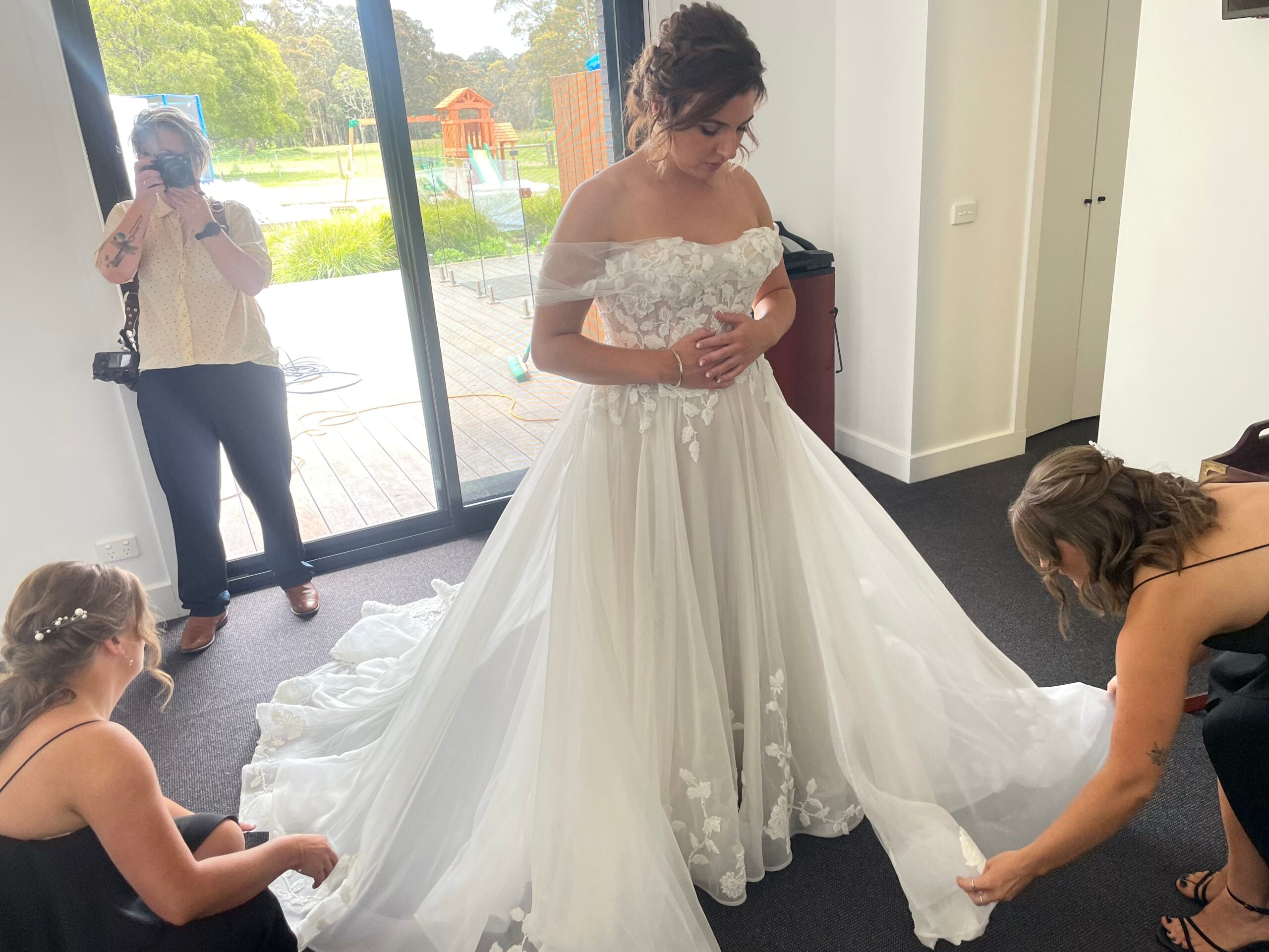 Holly butler custom Couture gown &Veil