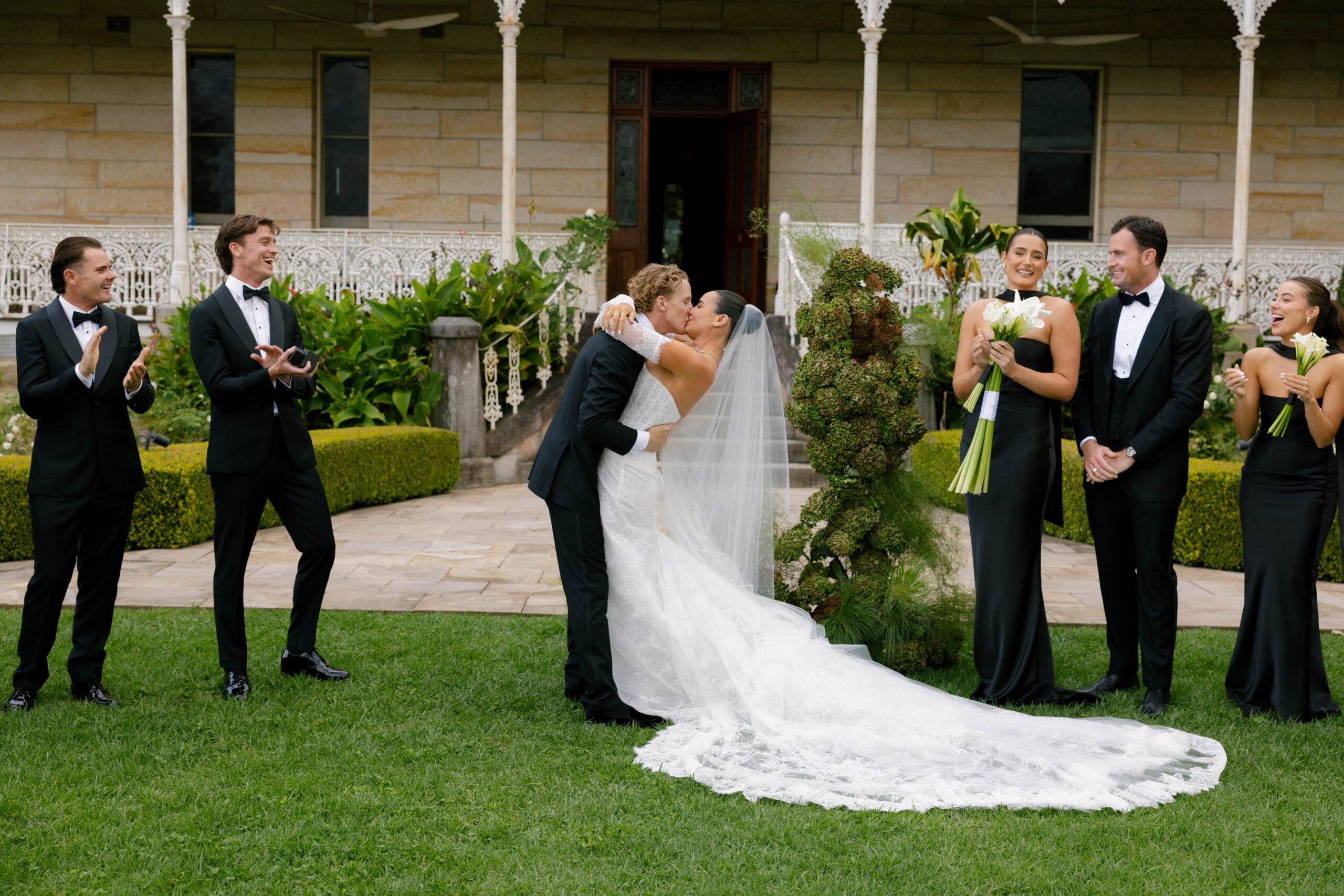 Maelle Bride - Custom Made Lace Paloma Gown with lace sleeves