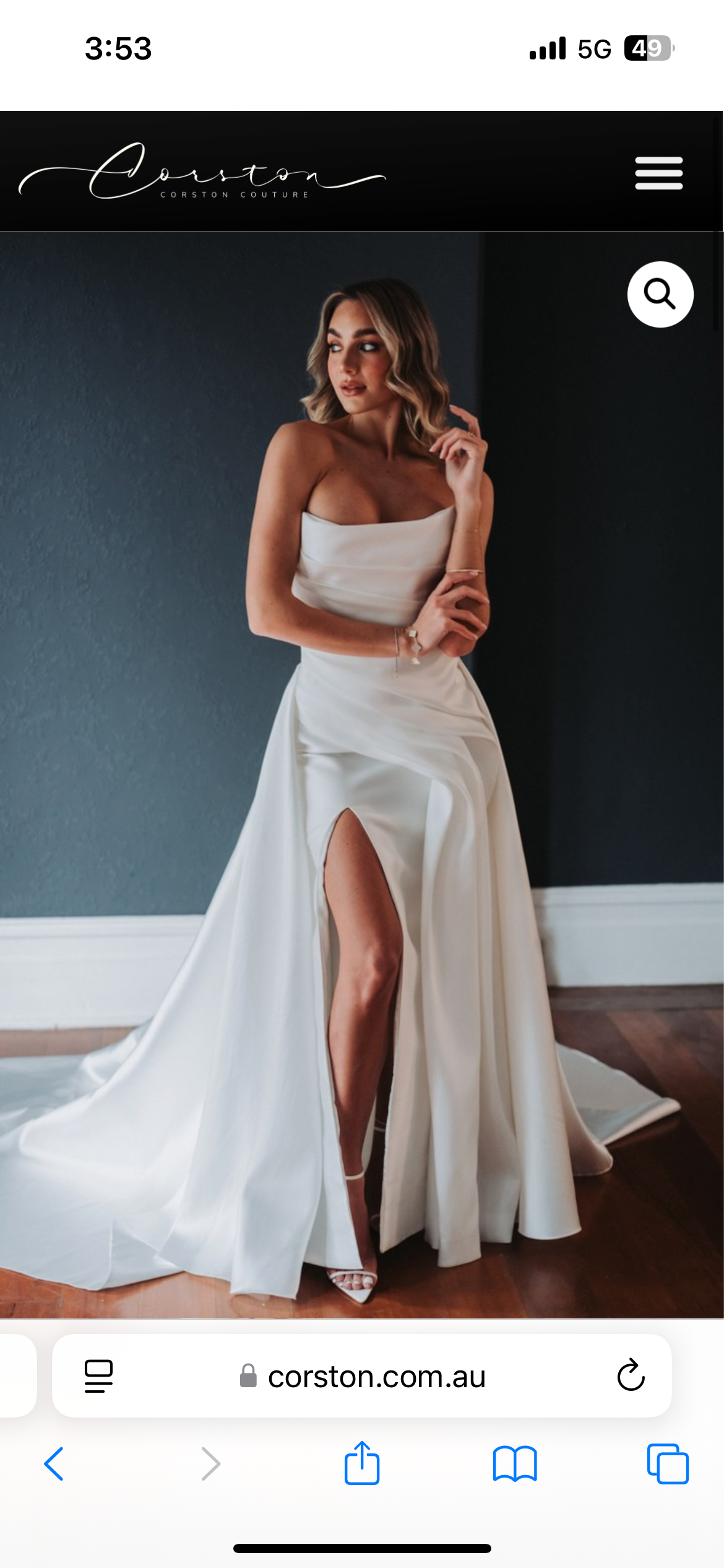 Corston Couture Kiss Me Gown (NEVER WORN)