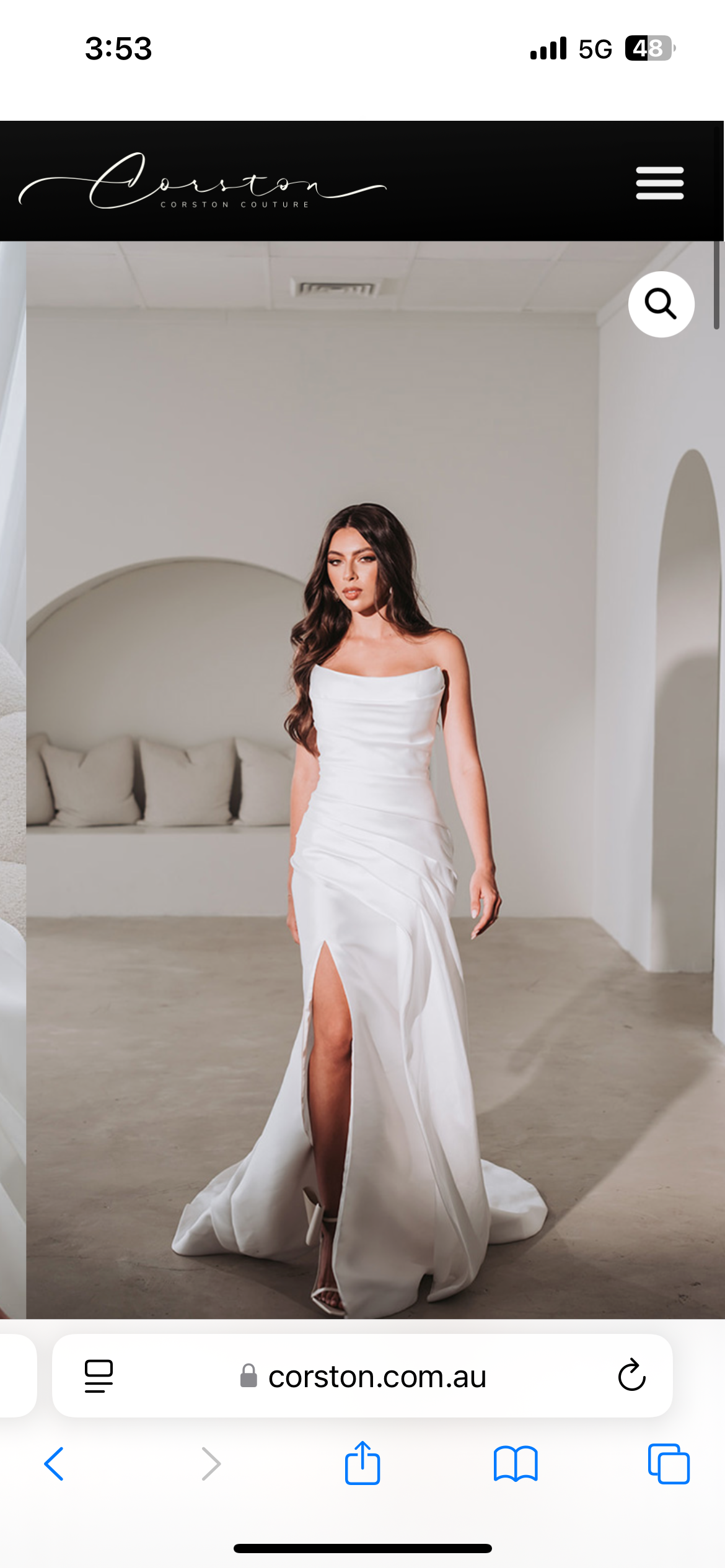 Corston Couture Kiss Me Gown (NEVER WORN)
