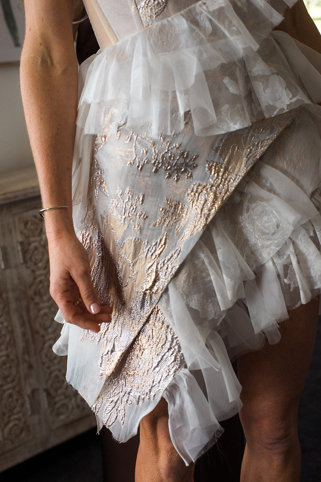 Kate Willa Custom georgette ruffle mini