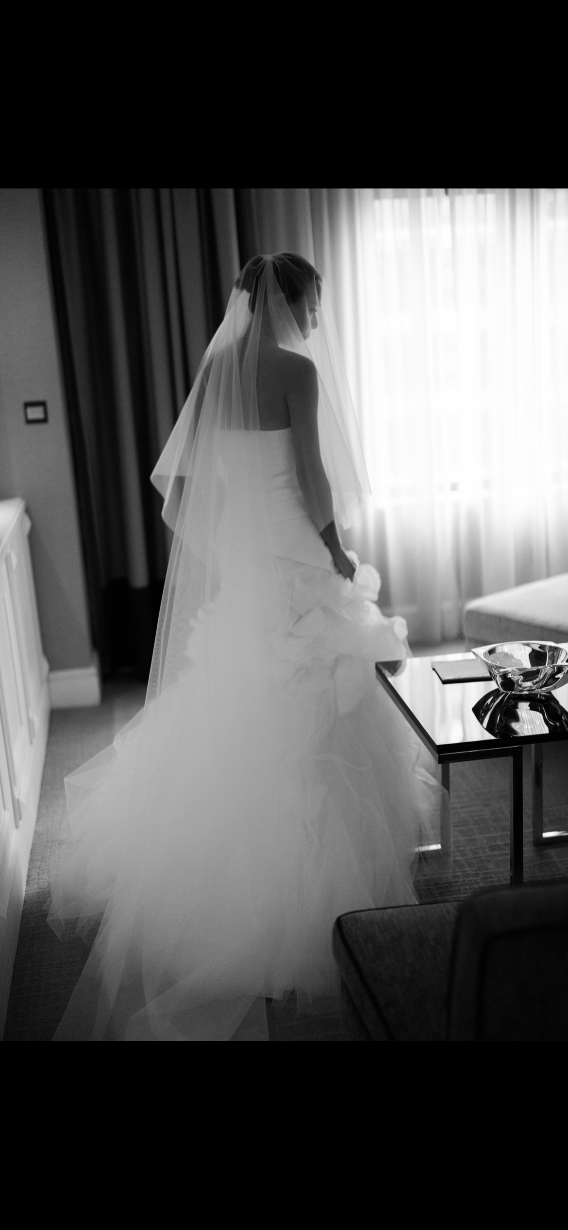 Vera Wang Draped Mikado Silk Gown