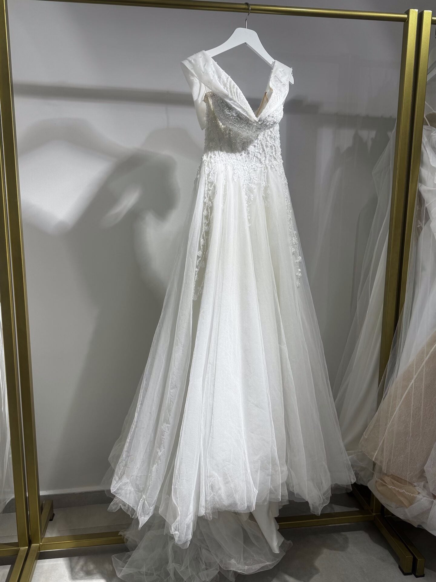 Custom Made Designer Dress With Beading Embroidery
