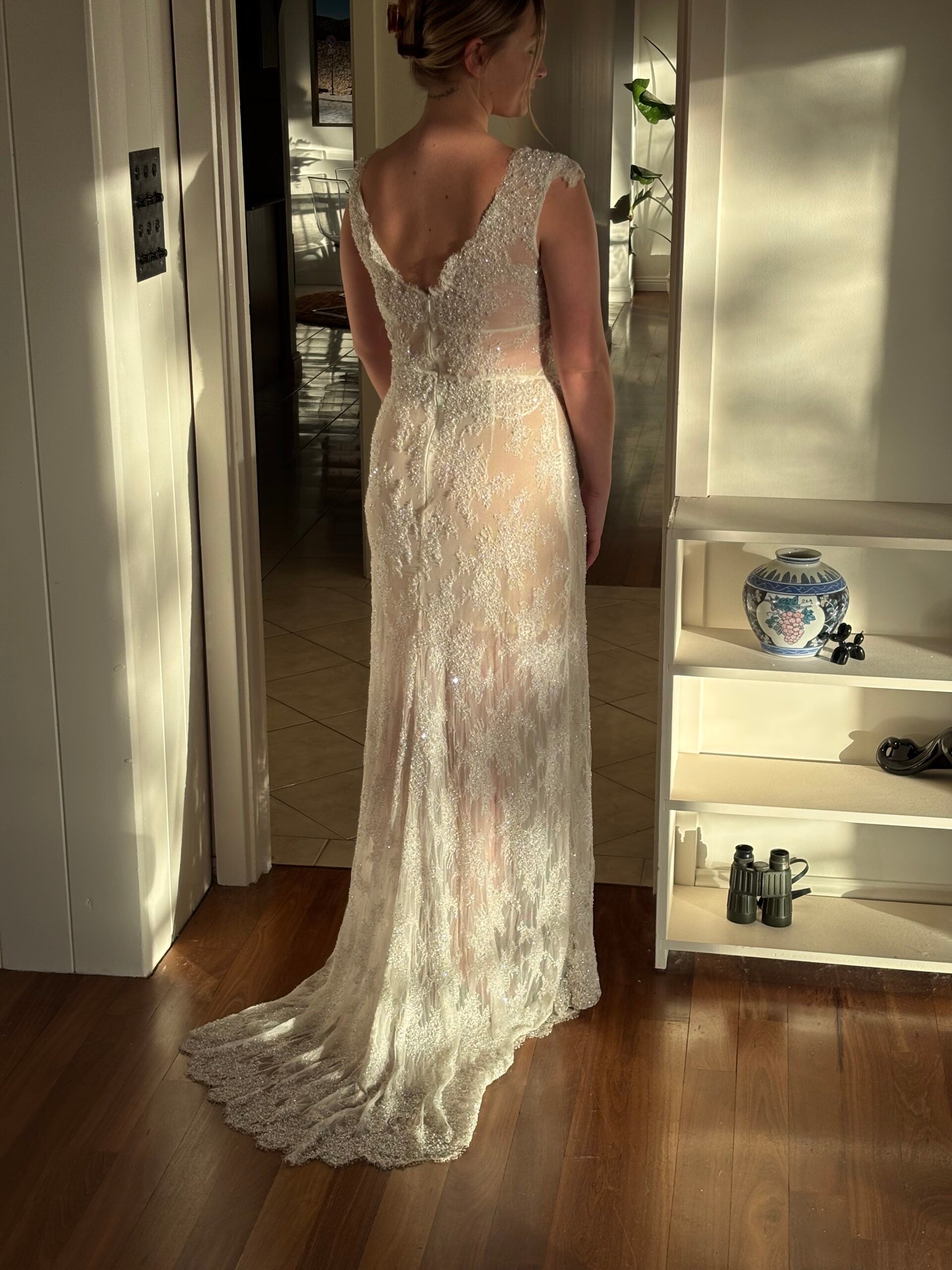 Mariana Hardwick Slim-fit Beaded Gown