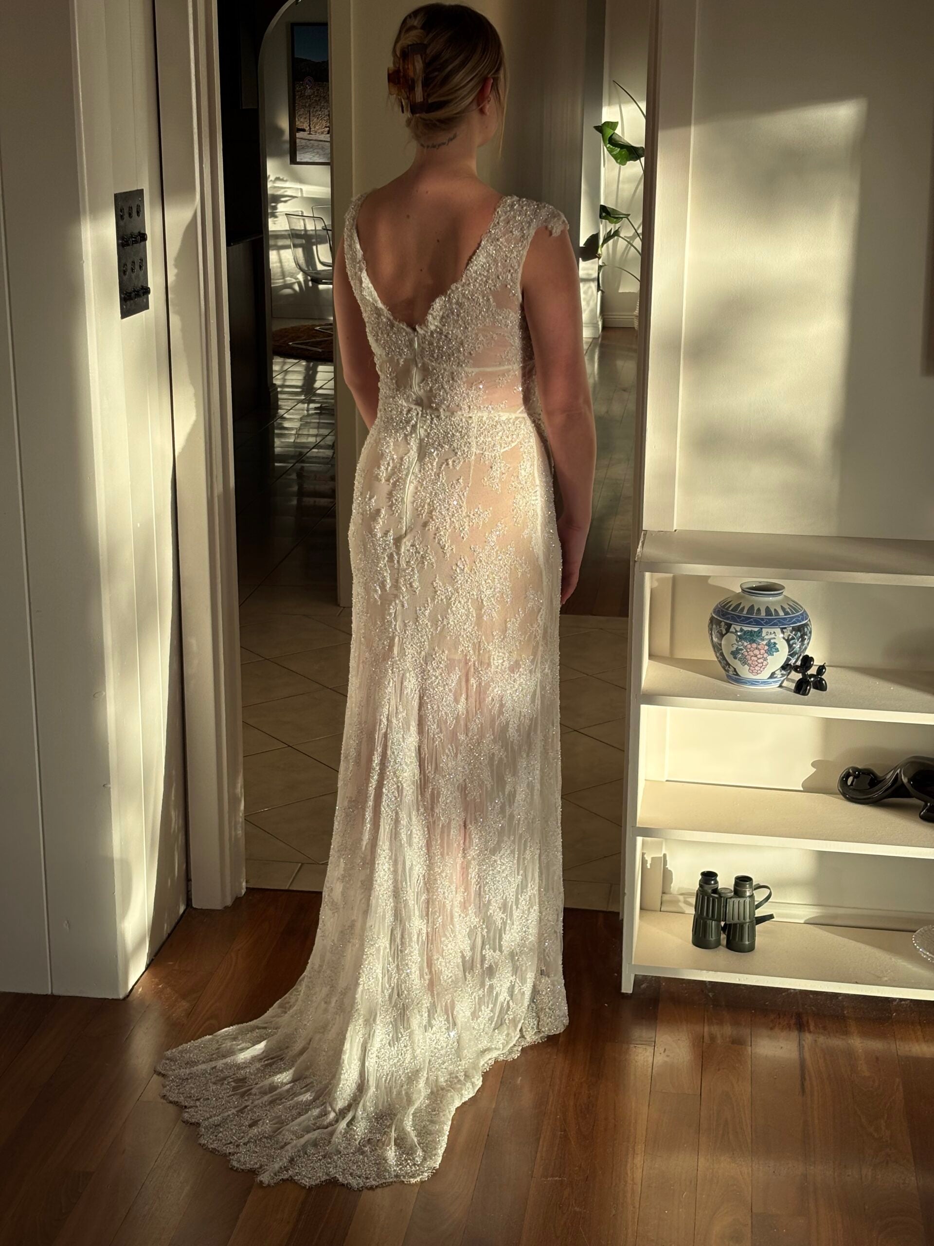 Mariana Hardwick Slim-fit Beaded Gown