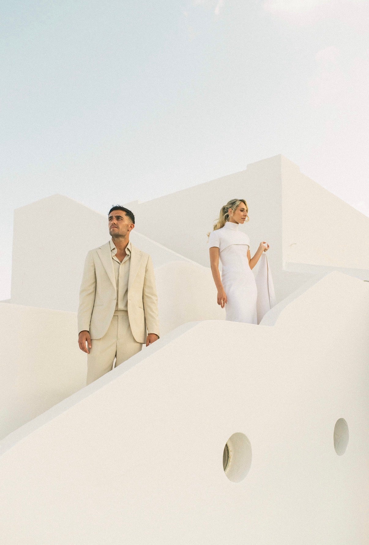J'Aton Couture Two-Piece Custom Italian Silk Gown