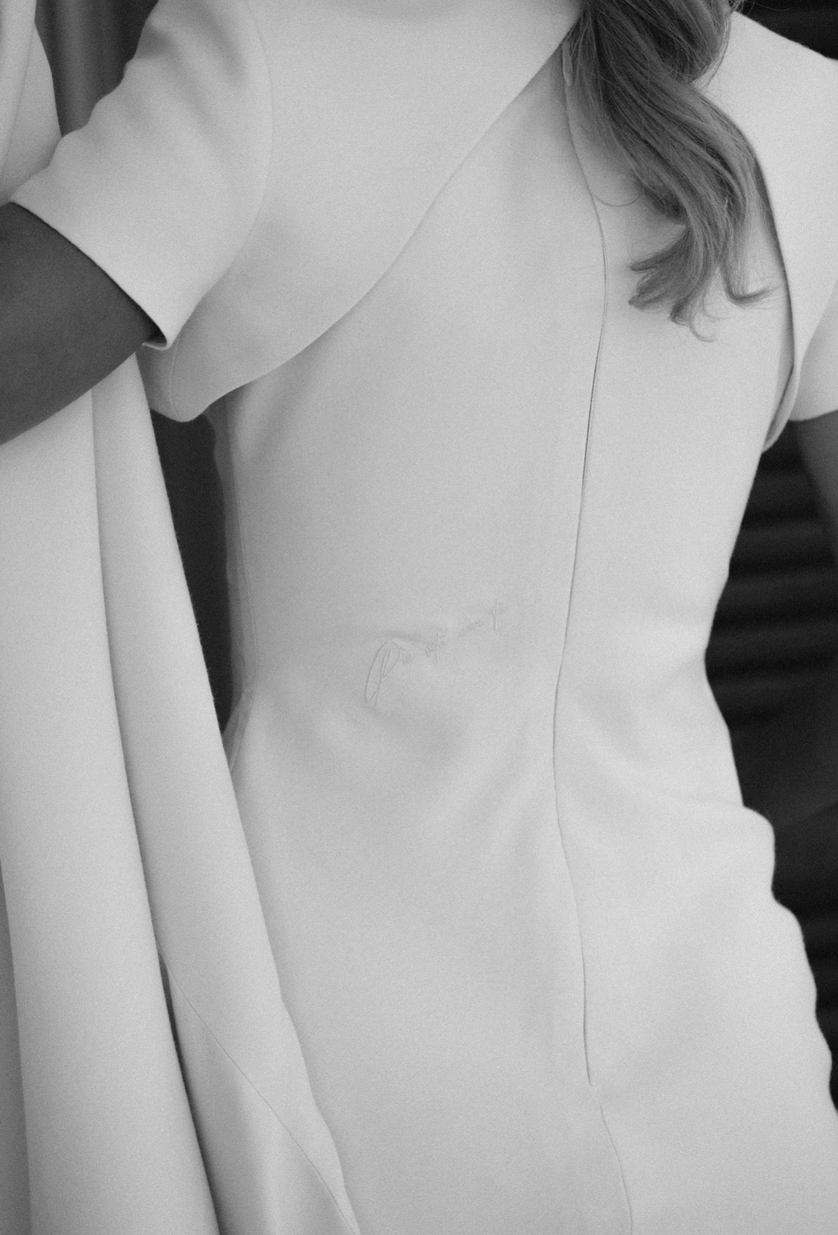 J'Aton Couture Two-Piece Custom Italian Silk Gown