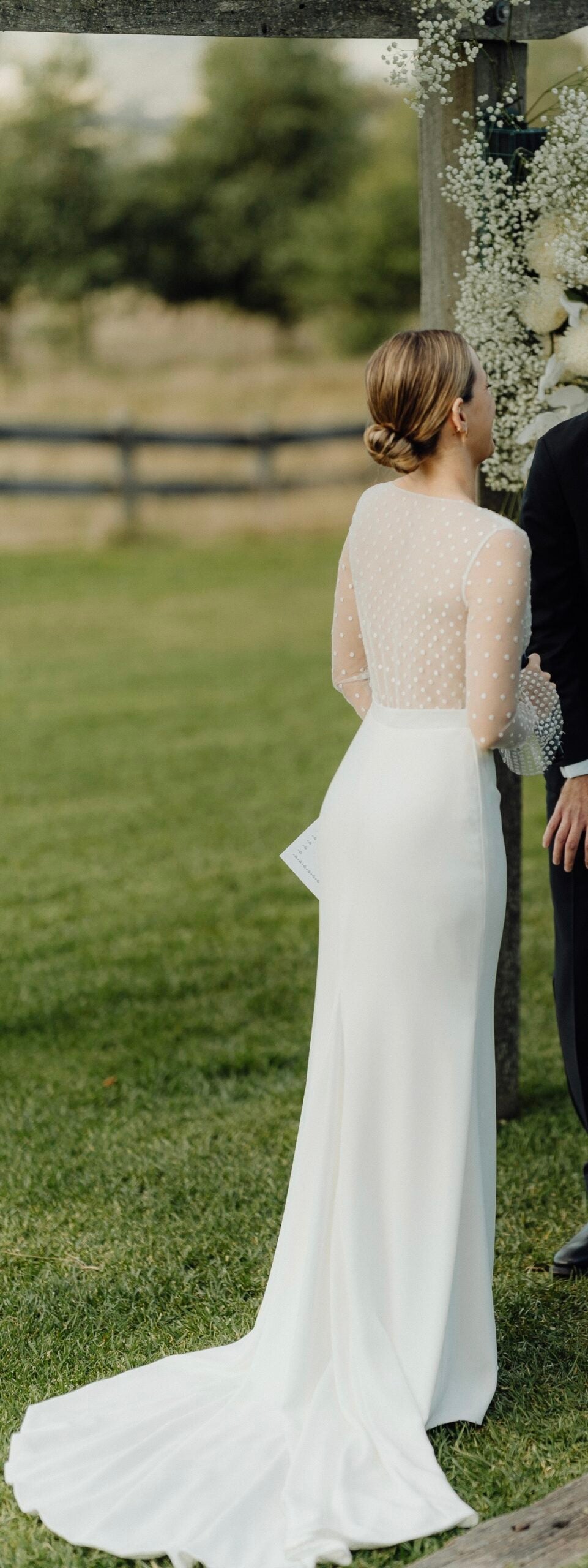 Dotted Tulle Sheath