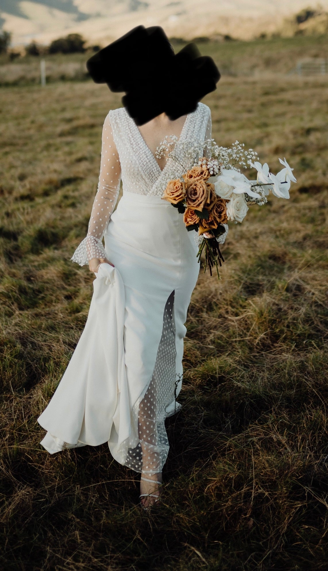 Dotted Tulle Sheath