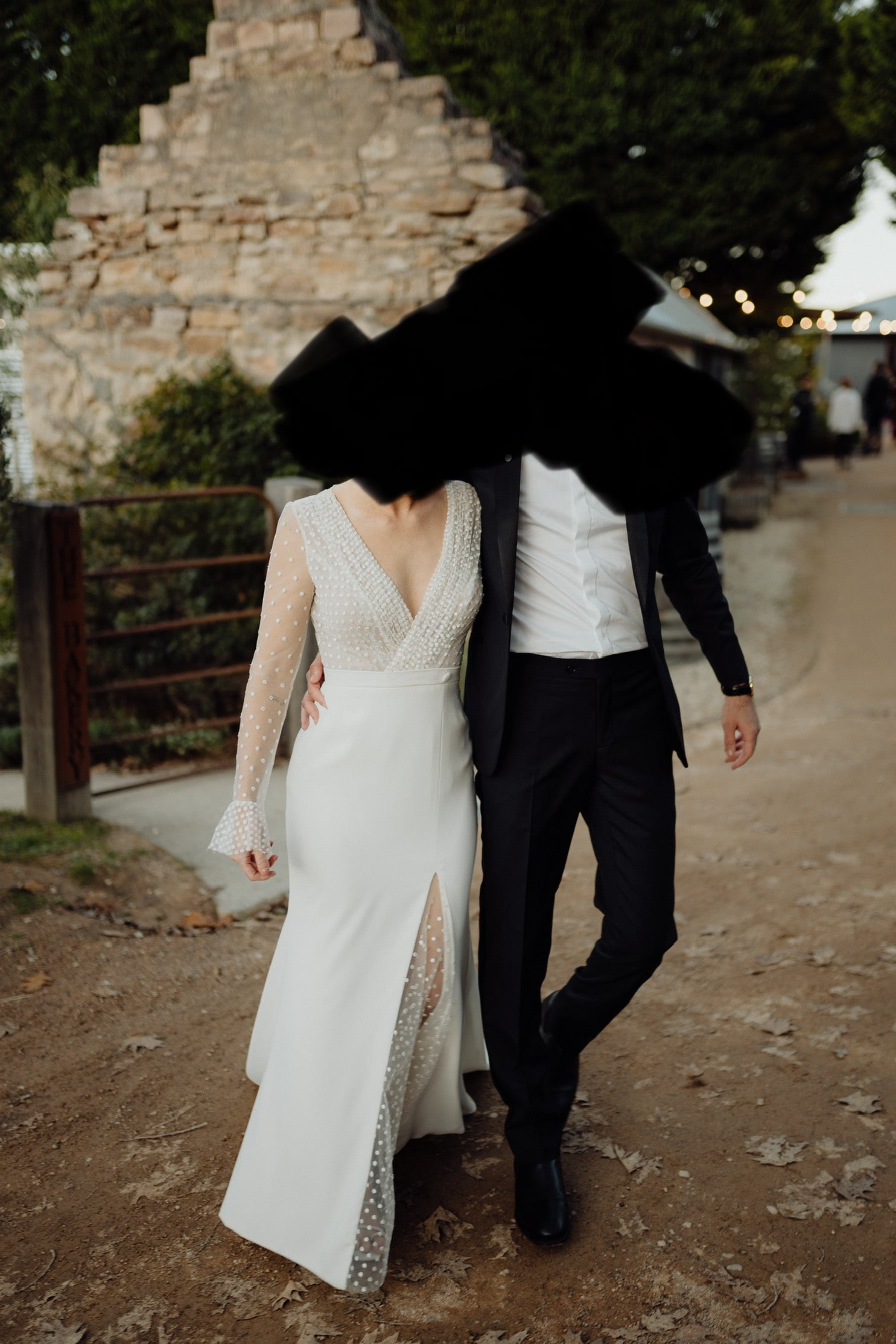 Dotted Tulle Sheath