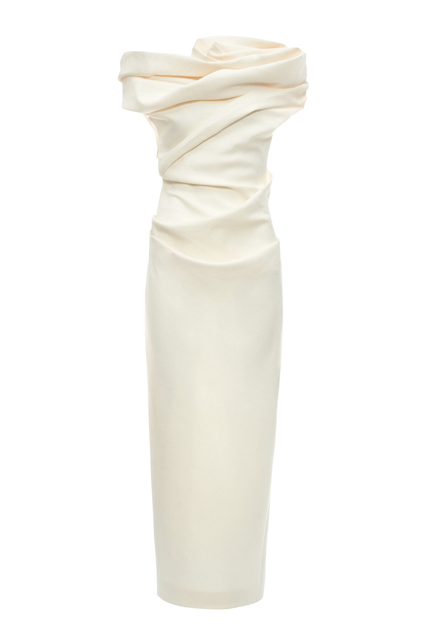 DATT Official Rose Draped Midi Dress