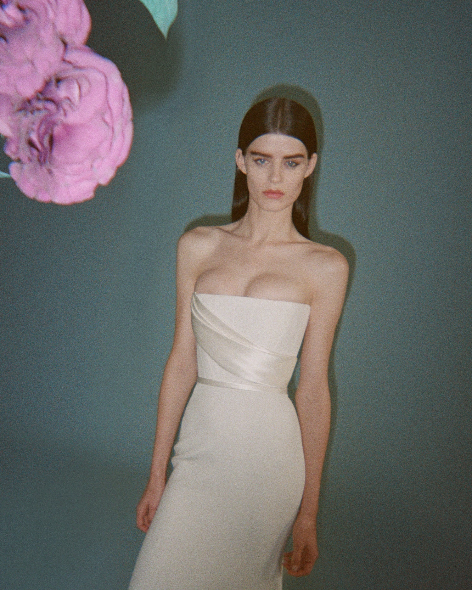Elyse Strapless Drape Gown