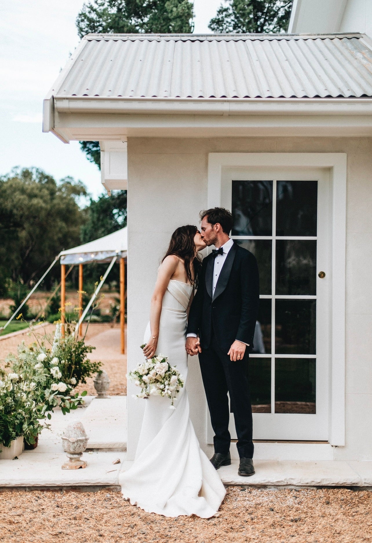 Elyse Strapless Drape Gown