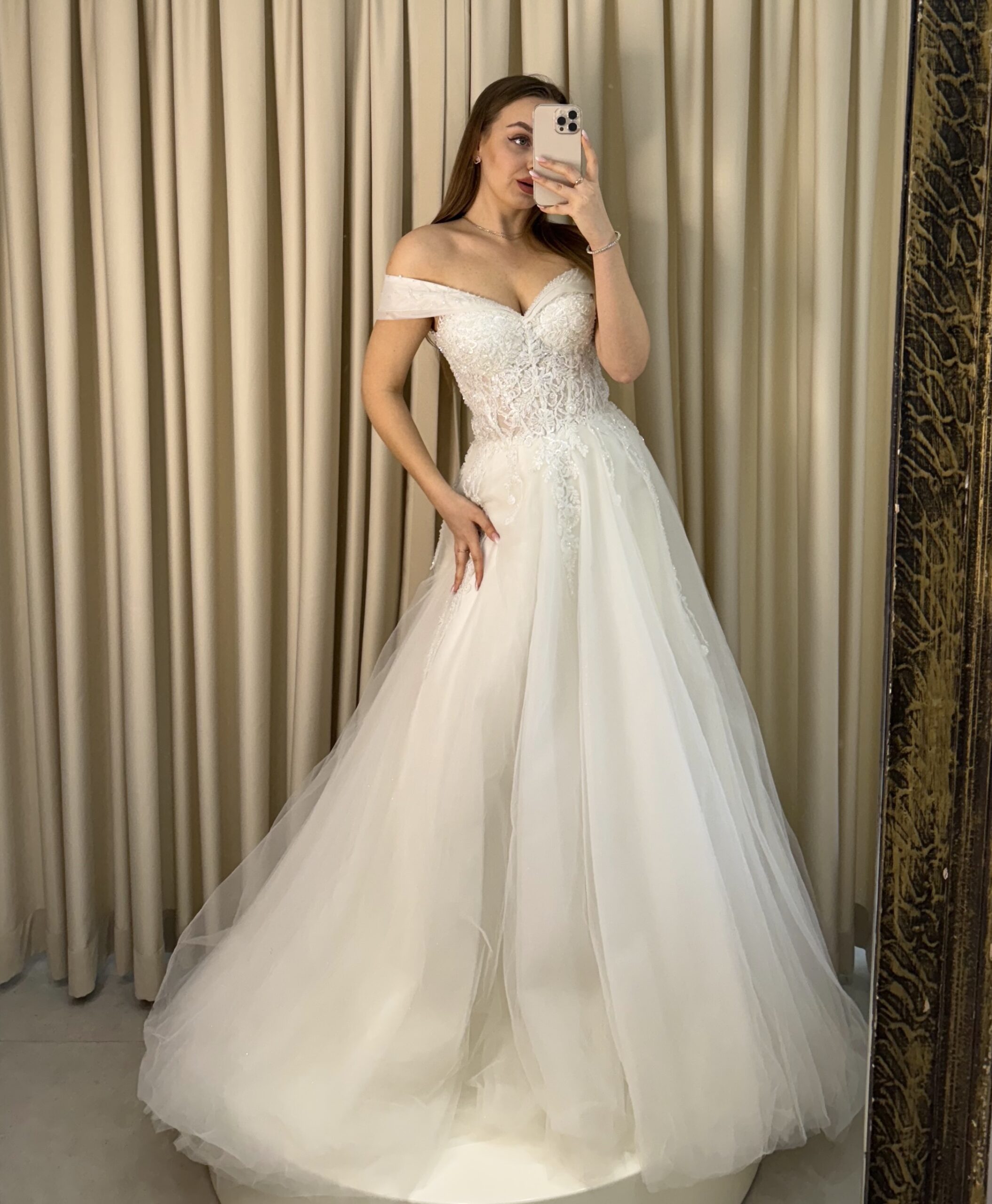 Custom Made Designer Dress With Beading Embroidery