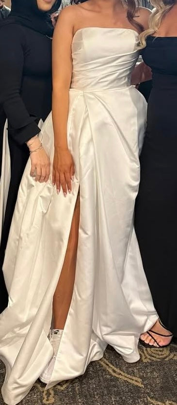 Pearl white wedding dress
