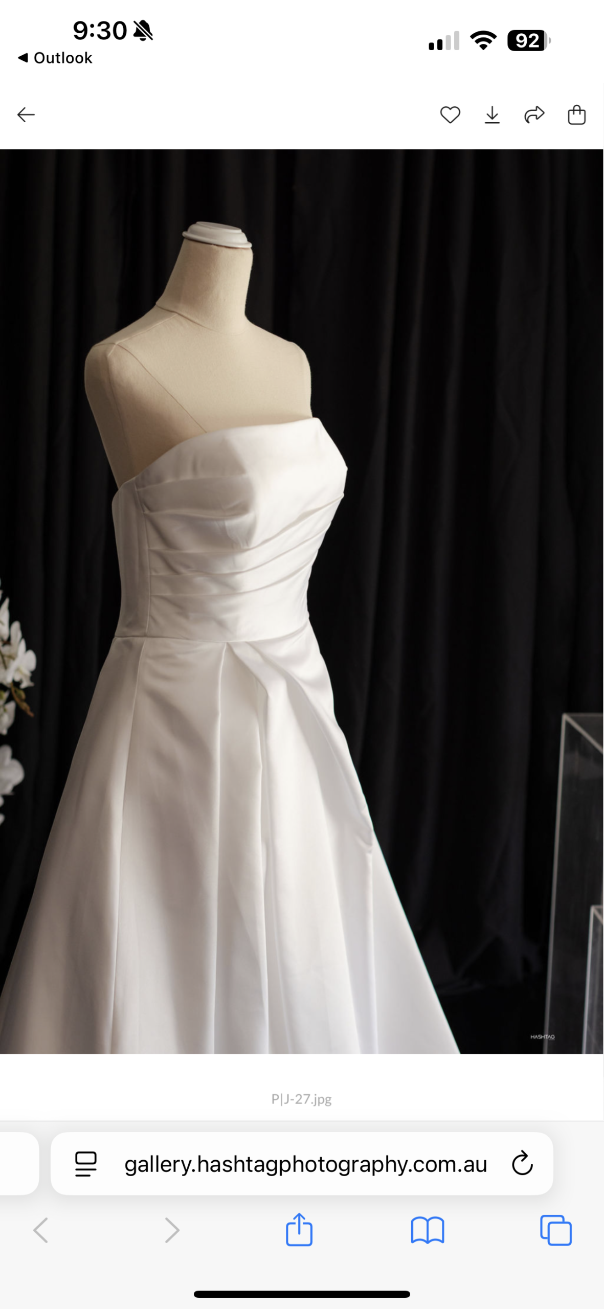 Pearl white wedding dress