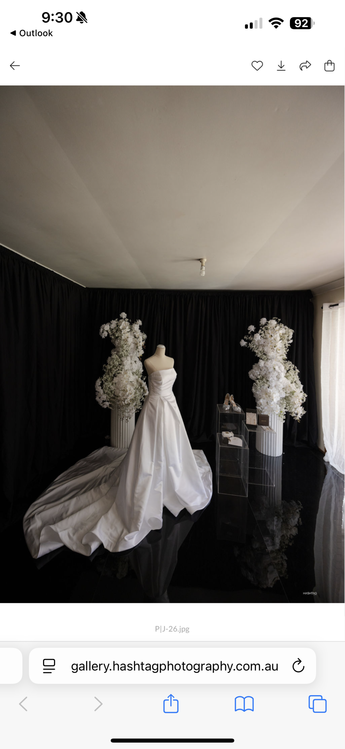 Pearl white wedding dress