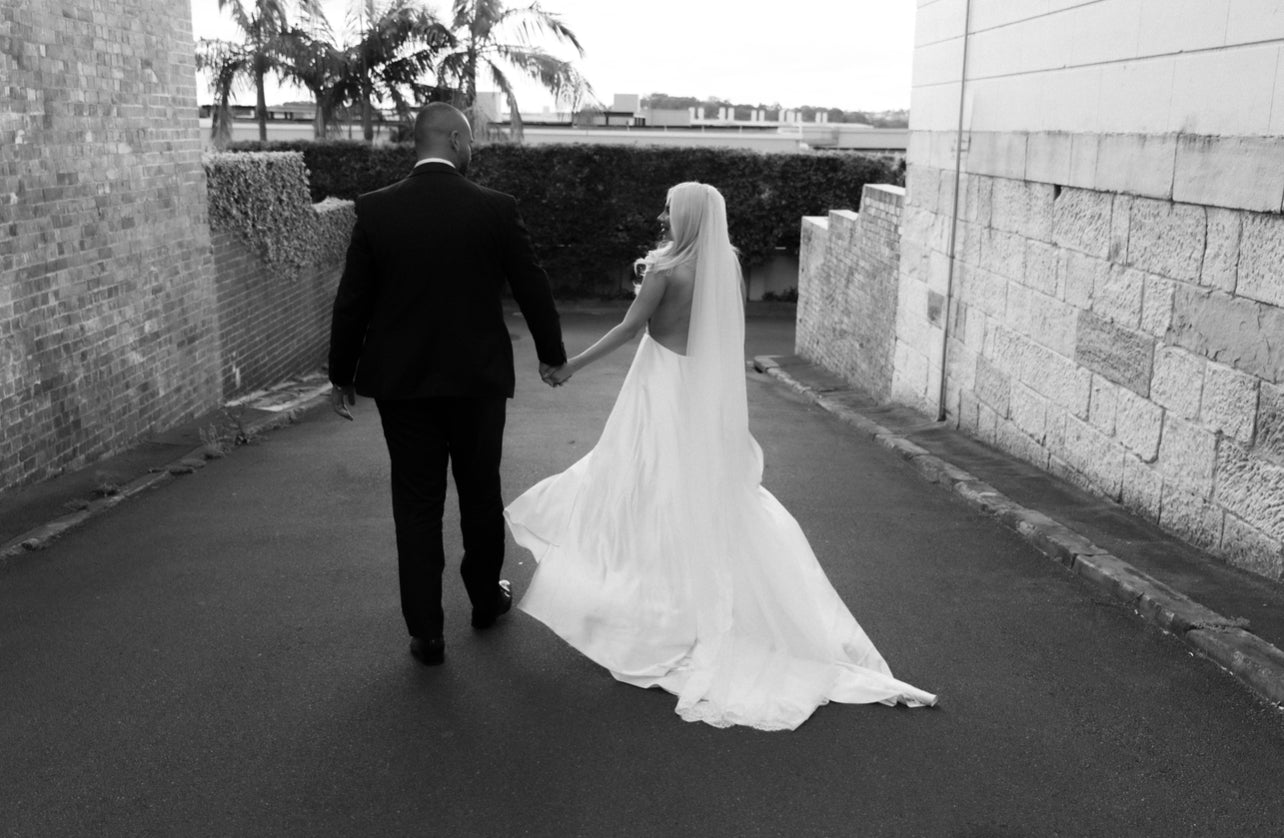 Steven Khalil Custom Silk Ivory Gown