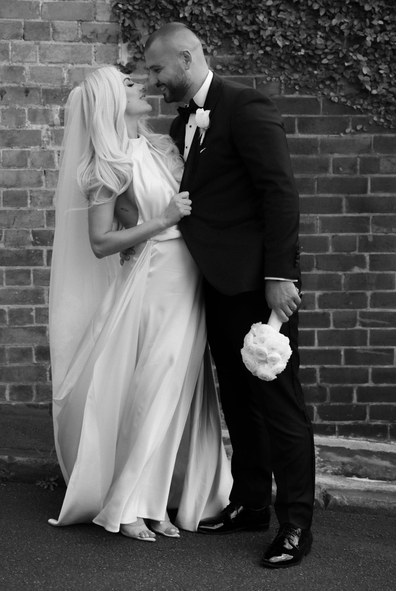 Steven Khalil Custom Silk Ivory Gown