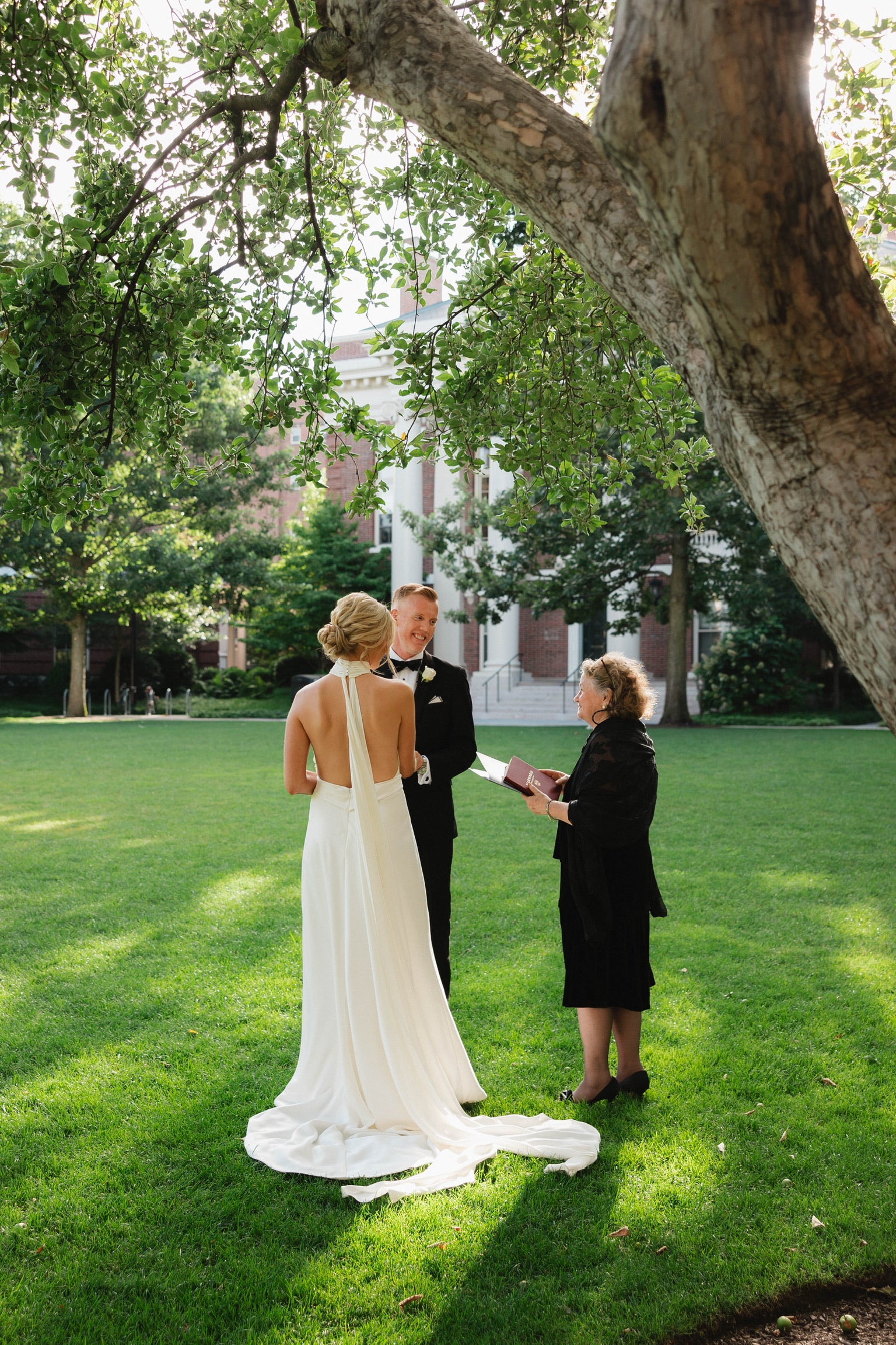 Eva Lendel Rouge Backless Halter Cape Wedding Dress