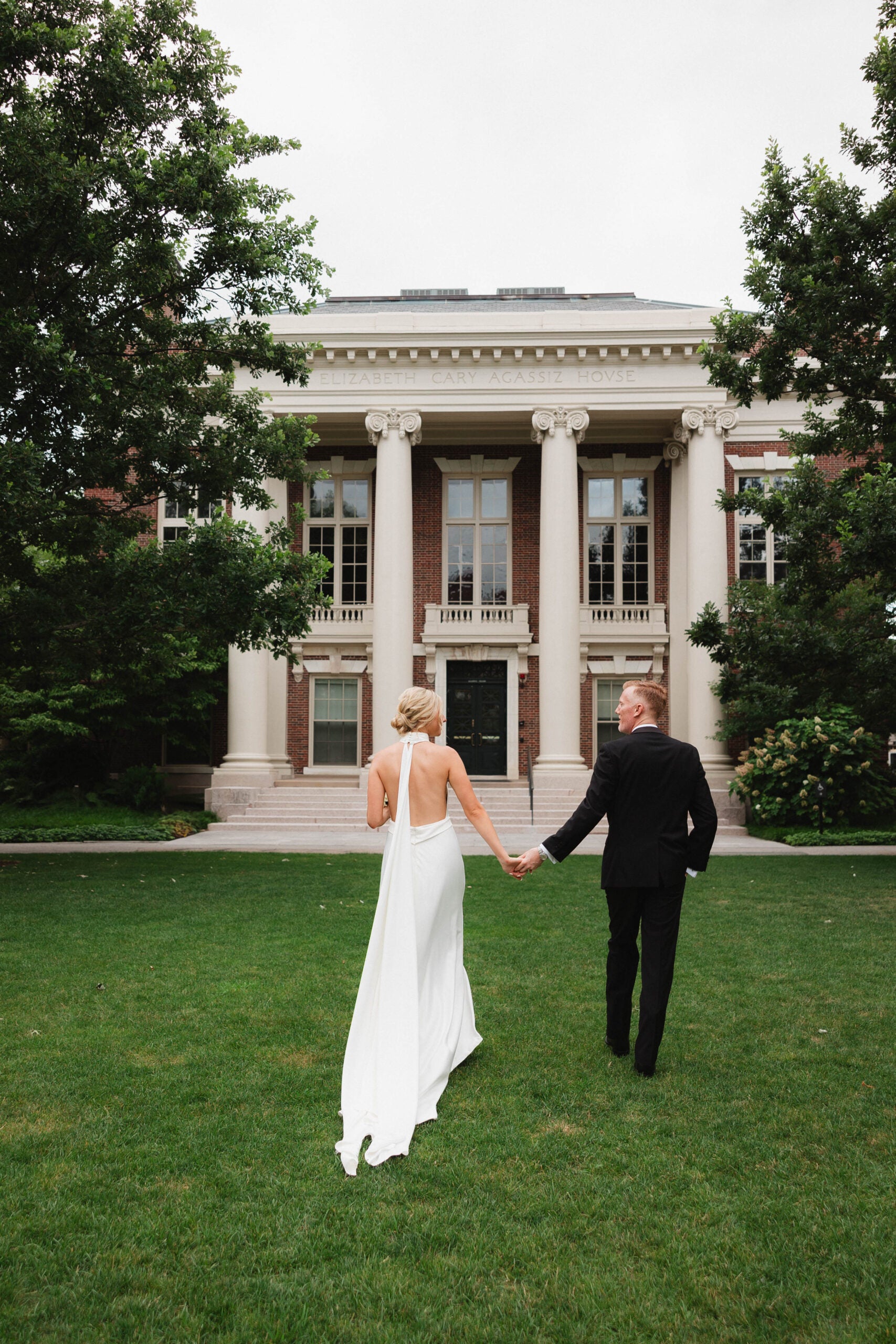 Eva Lendel Rouge Backless Halter Cape Wedding Dress