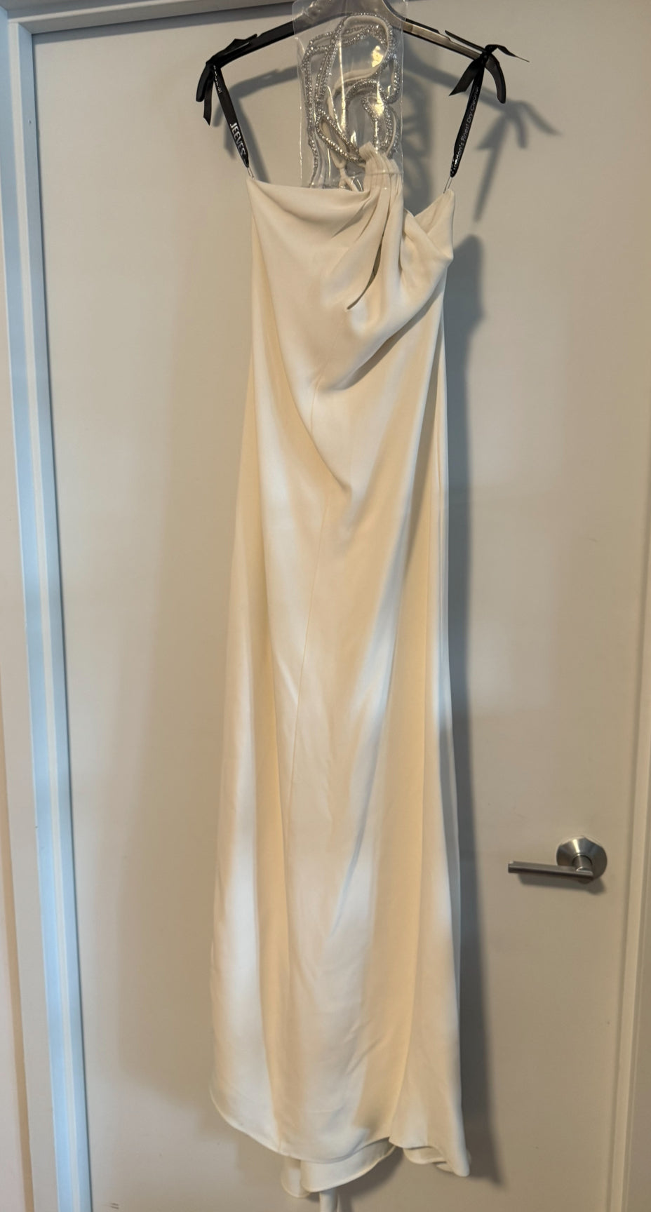 Valentino Silk Cady Chain Cross Back Long Gown