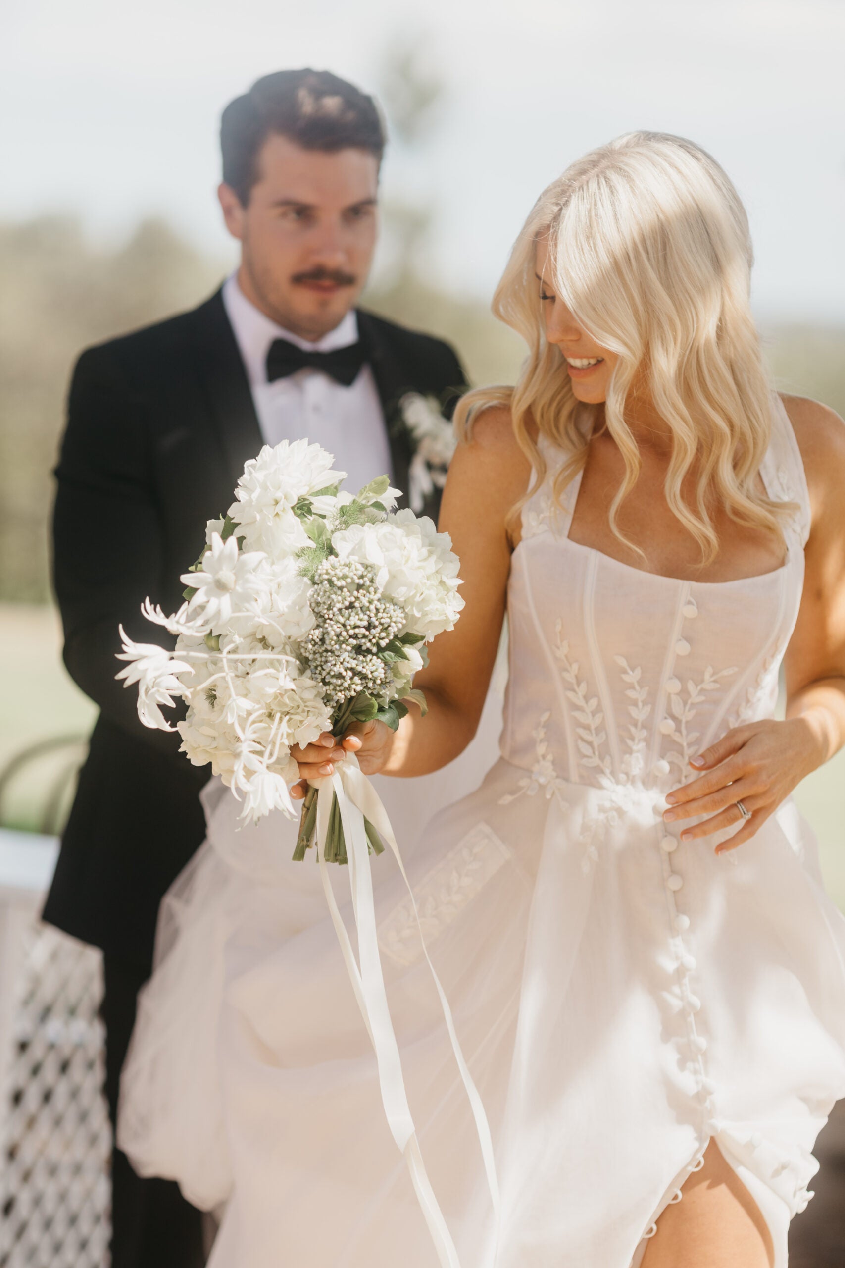 Custom J. Andreatta ‘Sierra’ silk gown