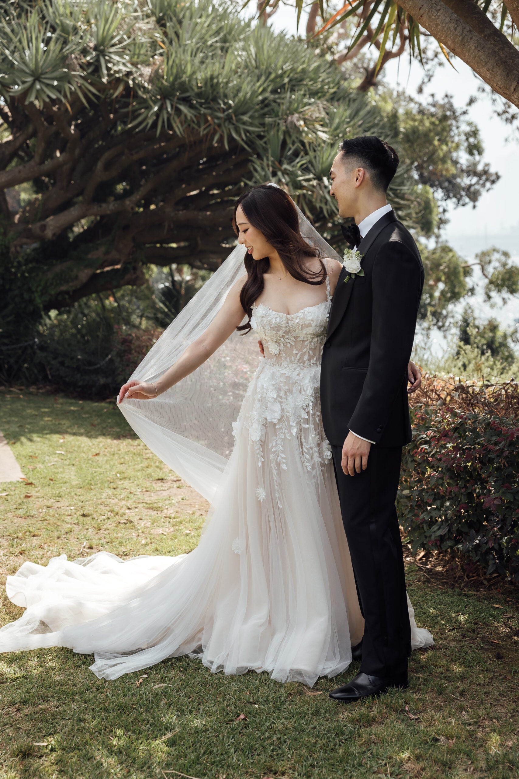 Pallas Couture Positaneese Custom Made Gown and Veil